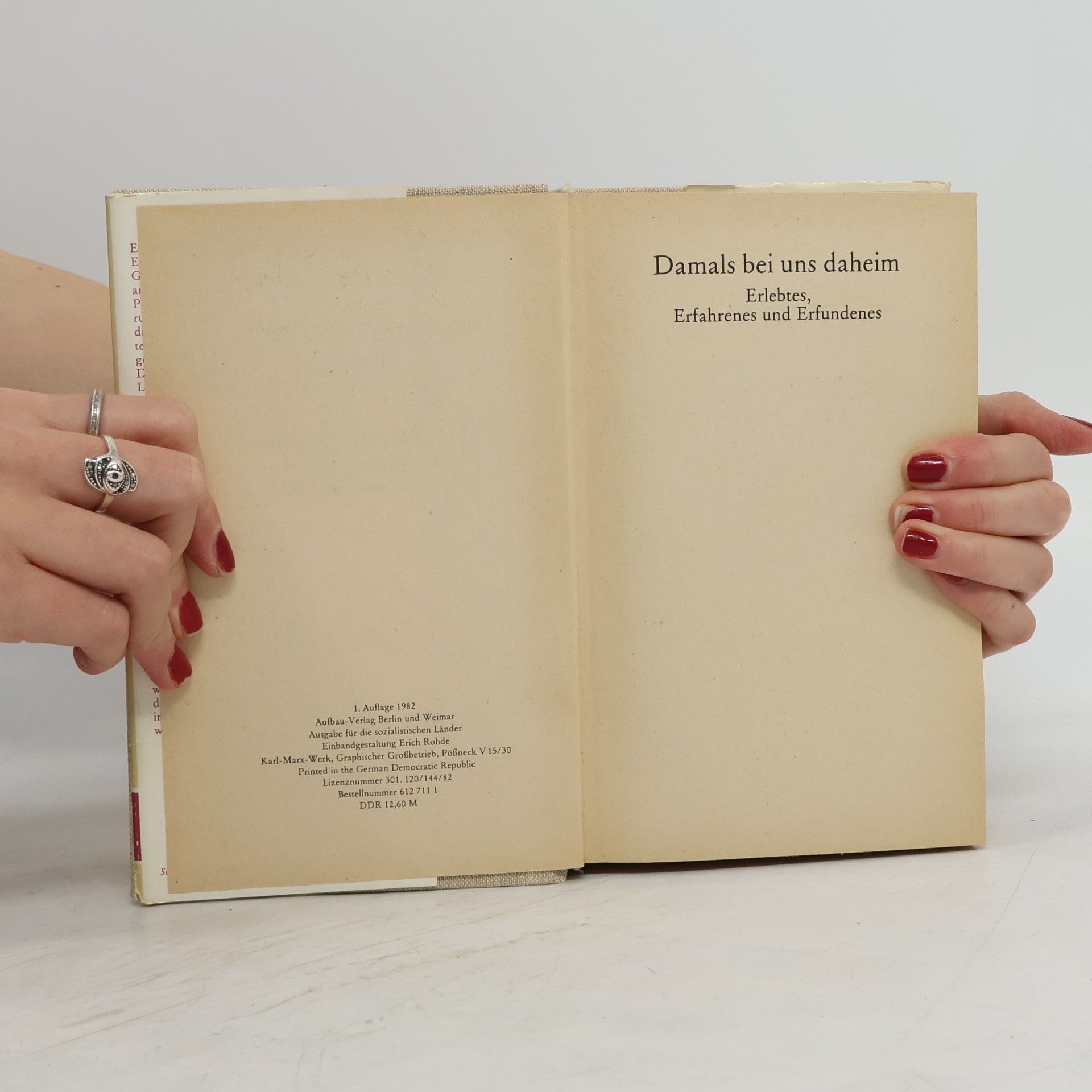 Hans Fallada Damals bei uns daheim. Heute bei uns zu haus