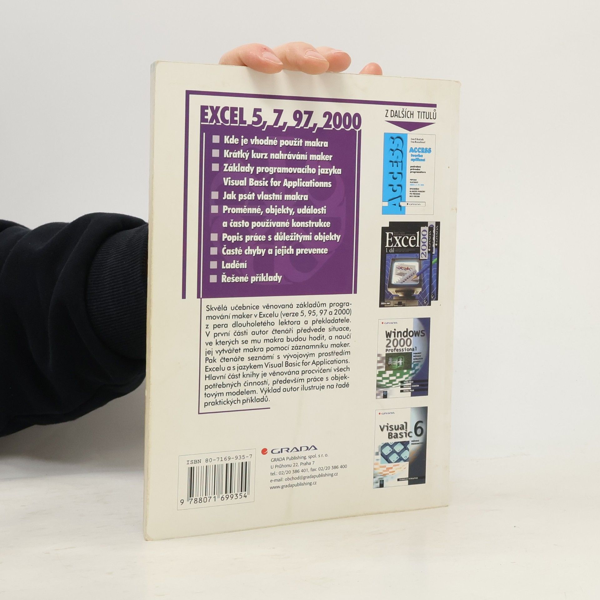 Jaroslav Černý Excel 5, 7, 97, 2000 - záznam, úprava a programování maker