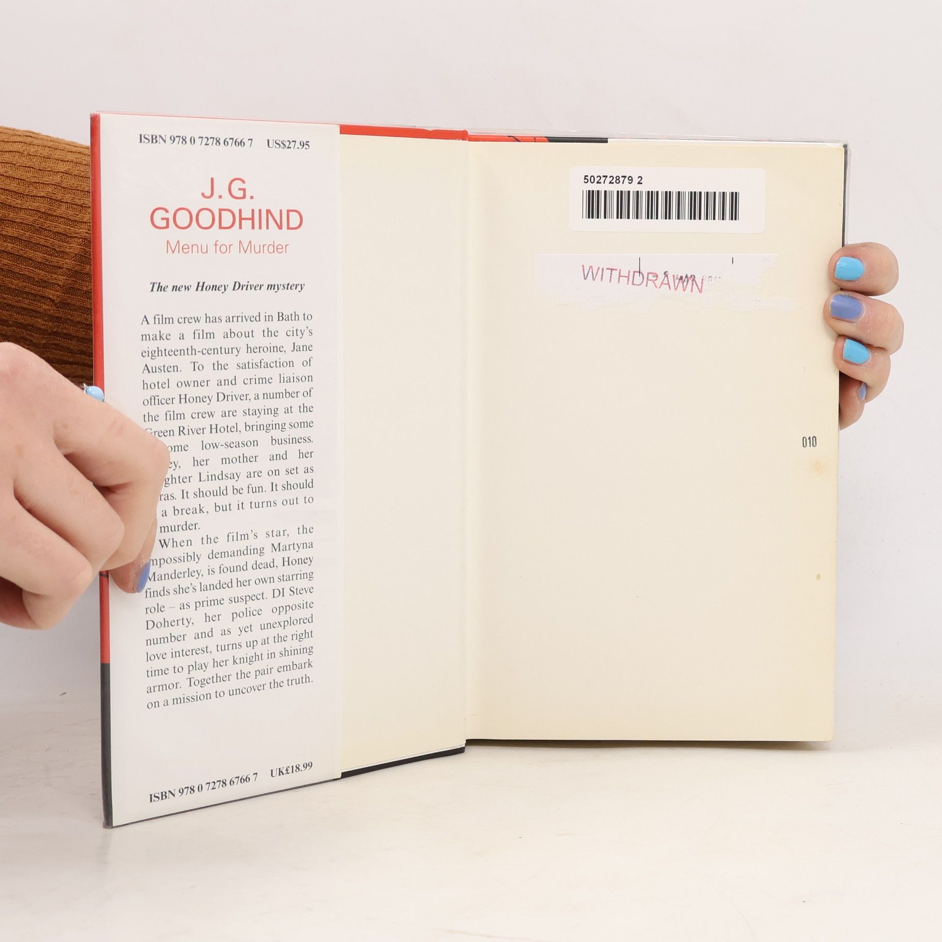 G. Jean Goodhind A Honey Driver British Mystery: Menu for Murder