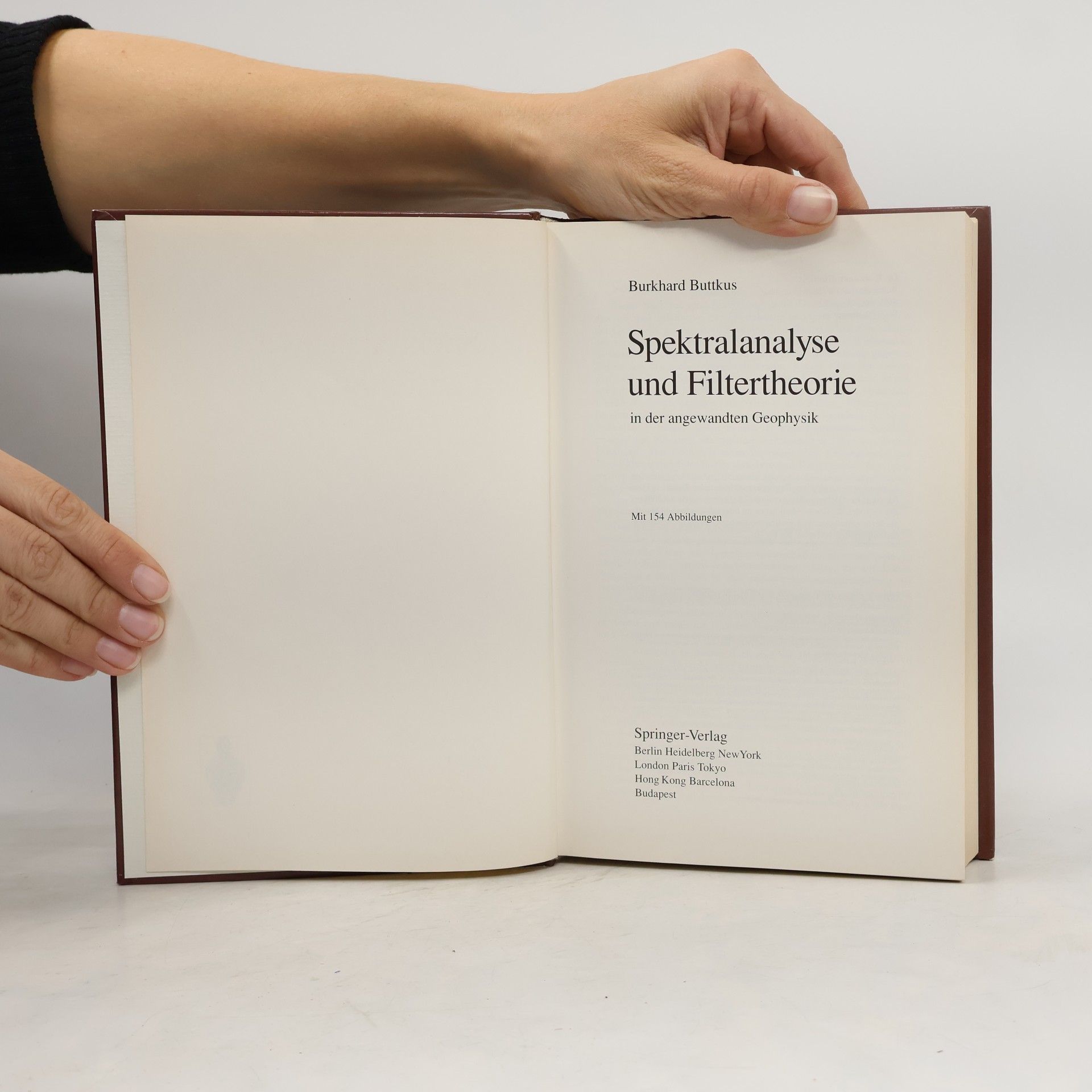 Burkhard Buttkus Spektralanalyse und Filtertheorie in der angewandten Geophysik