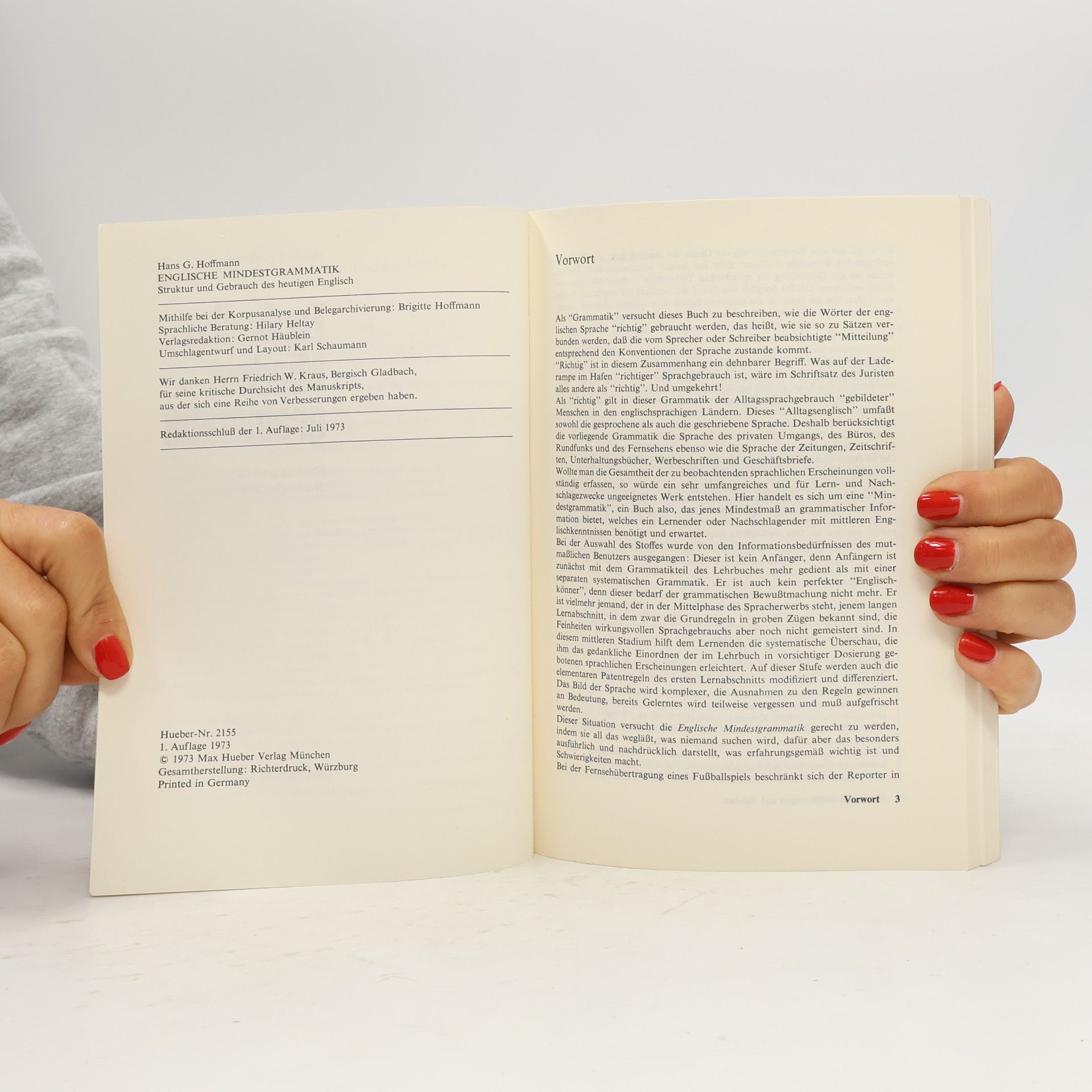 Hans G. Hoffman Englische Mindestgrammatik