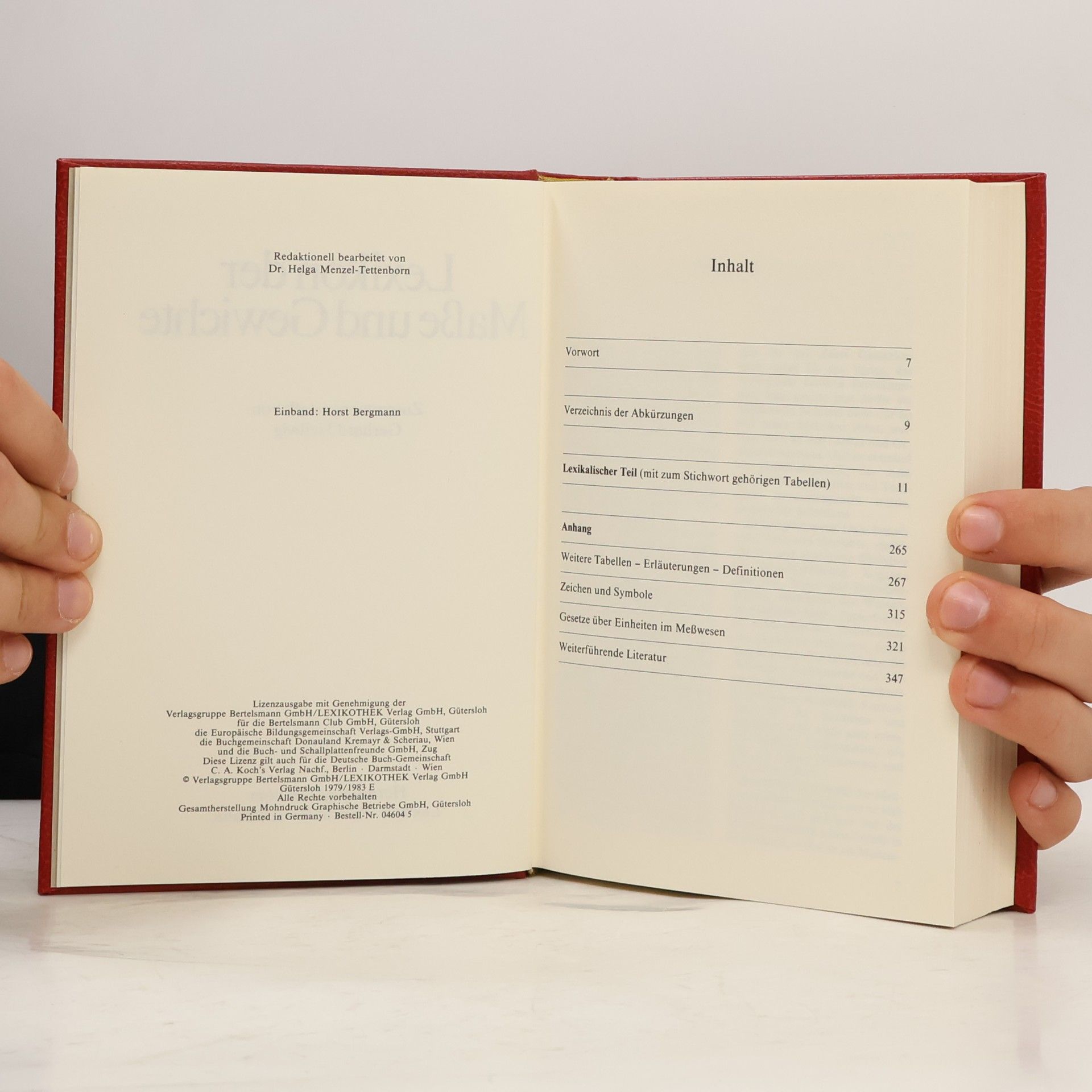 Gerhard Hellwig Lexicon der Maße und Gewichte