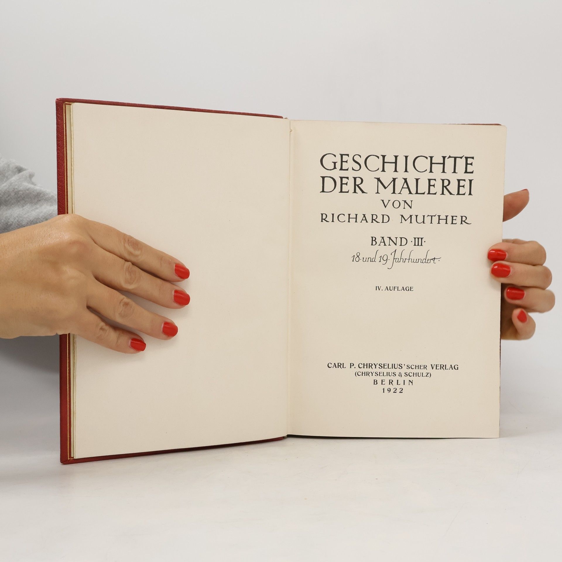 Richard Muther Geschichte der Malerei I-II