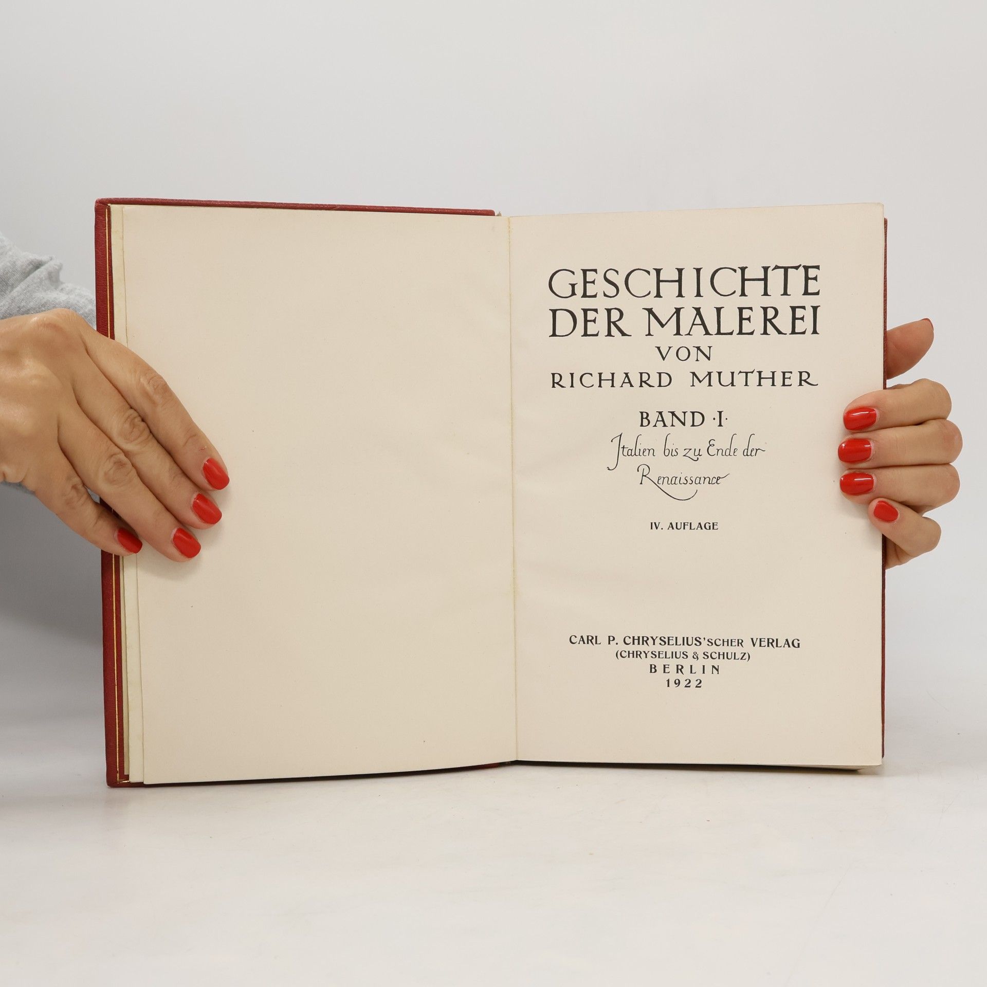 Richard Muther Geschichte der Malerei I-II