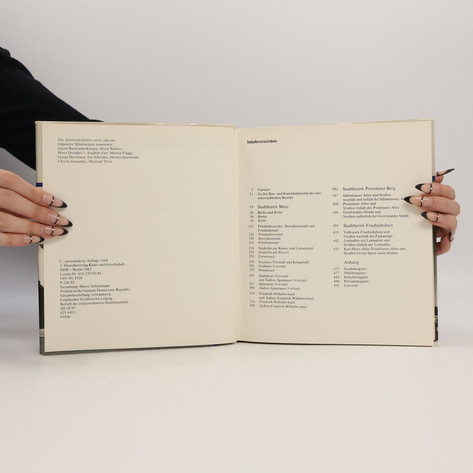 Autorenkollektiv Die Bau-und Kunstdenkmale in der DDR. Hauptstadt Berlin I