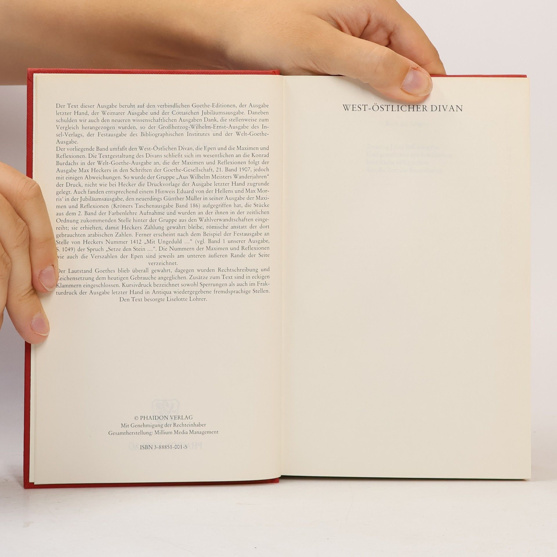 Johann Wolfgang von Goethe Poetische Werke. West-Östlicher Divan, Epen, Maximen und Reflexionen
