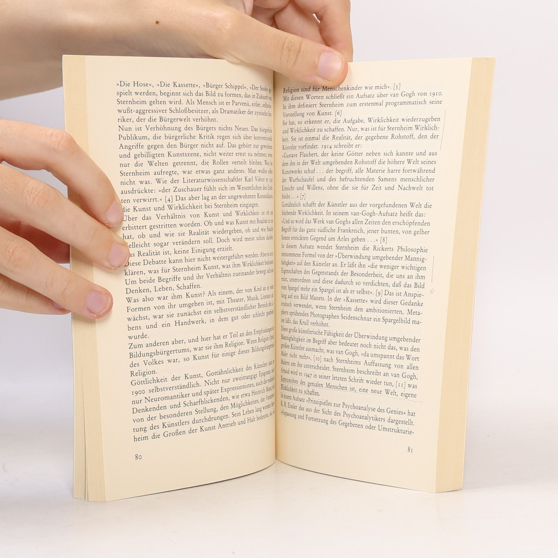 Wolfgang Wendler Carl Sternheim, Materialienbuch