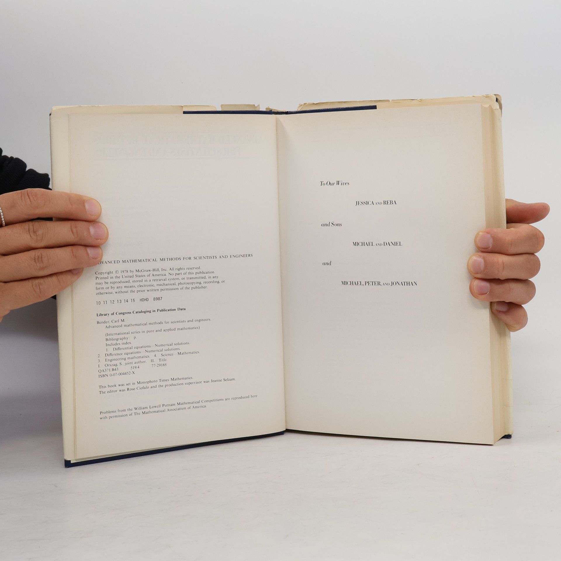 Carl M. Bender Advanced Mathematical Methods for Scientists and Engineers