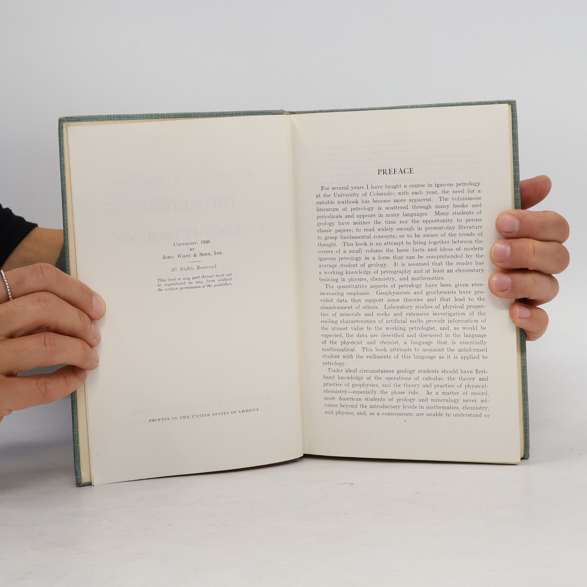 Ernest Eugene Wahlstrom Theoretical Igneous Petrology