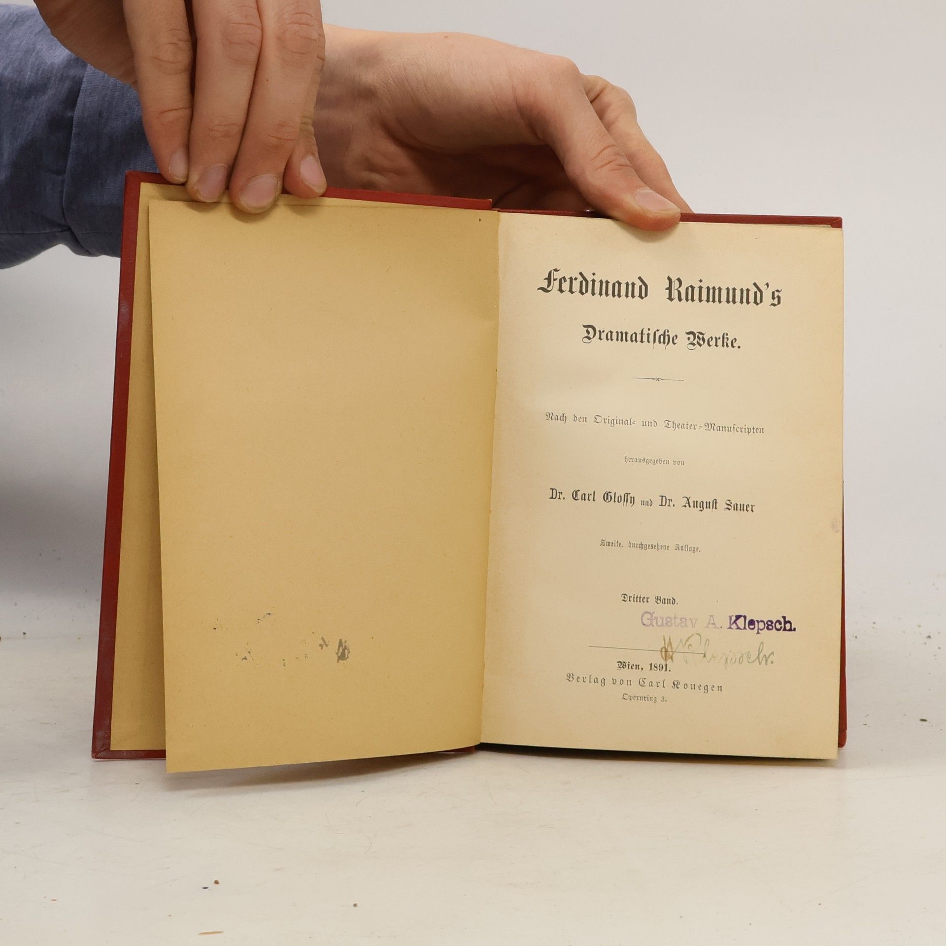 Ferdinand Raimund Ferdinand Raimund's Dramatische Werke 3