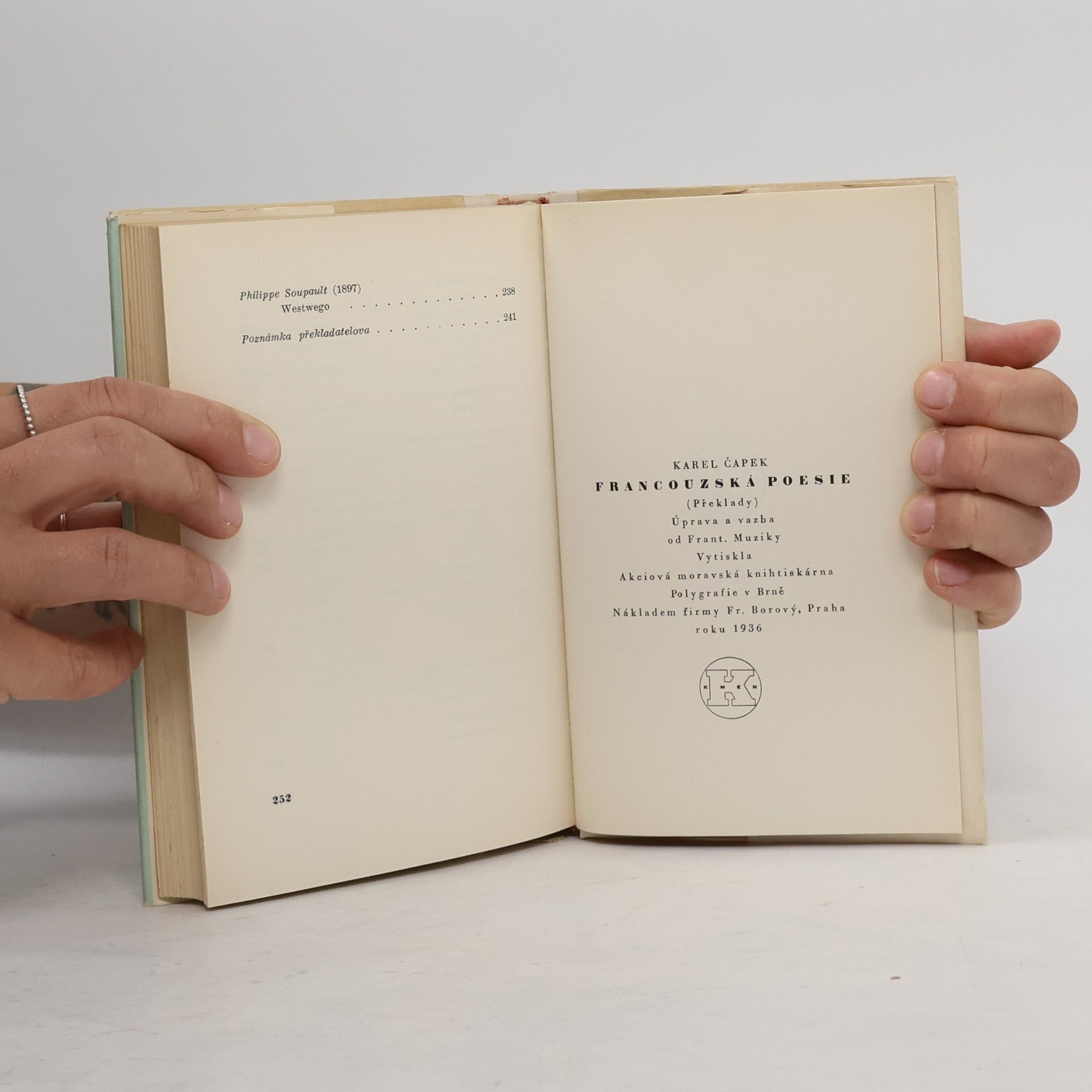 Karel Čapek Francouzská poesie