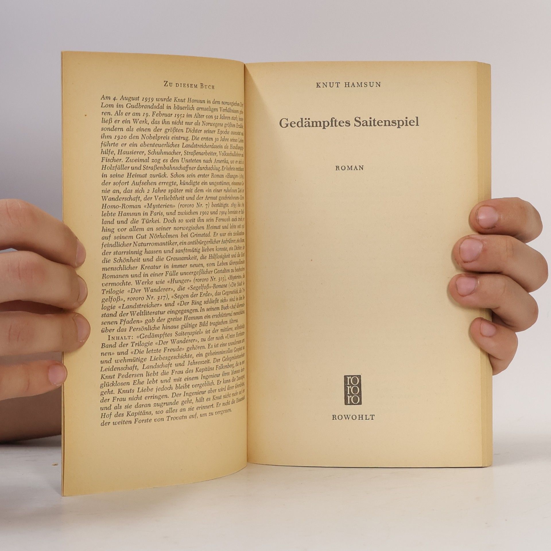 Knut Hamsun Gedämpftes Saitenspiel