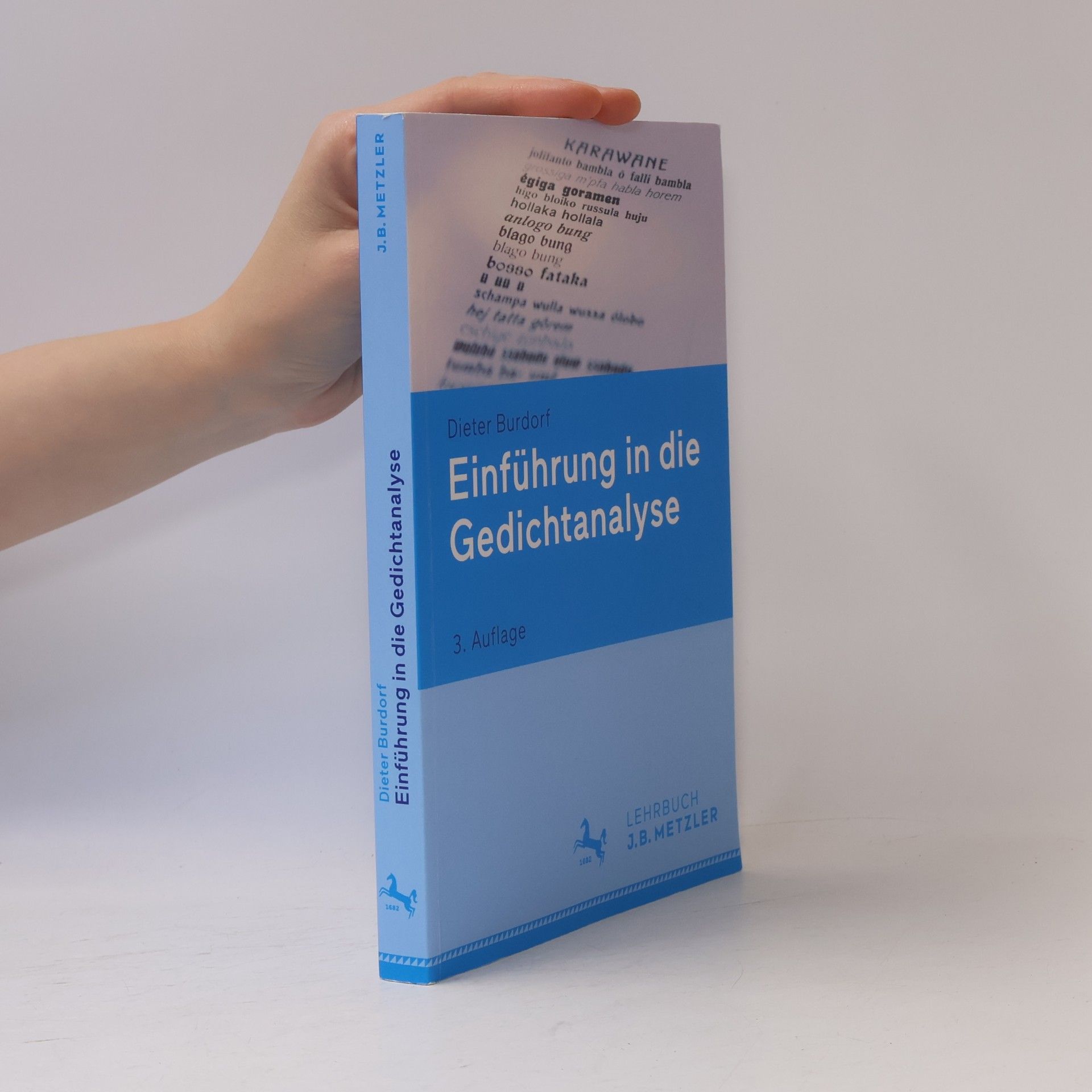 Dieter Burdorf Einführung in die Gedichtanalyse