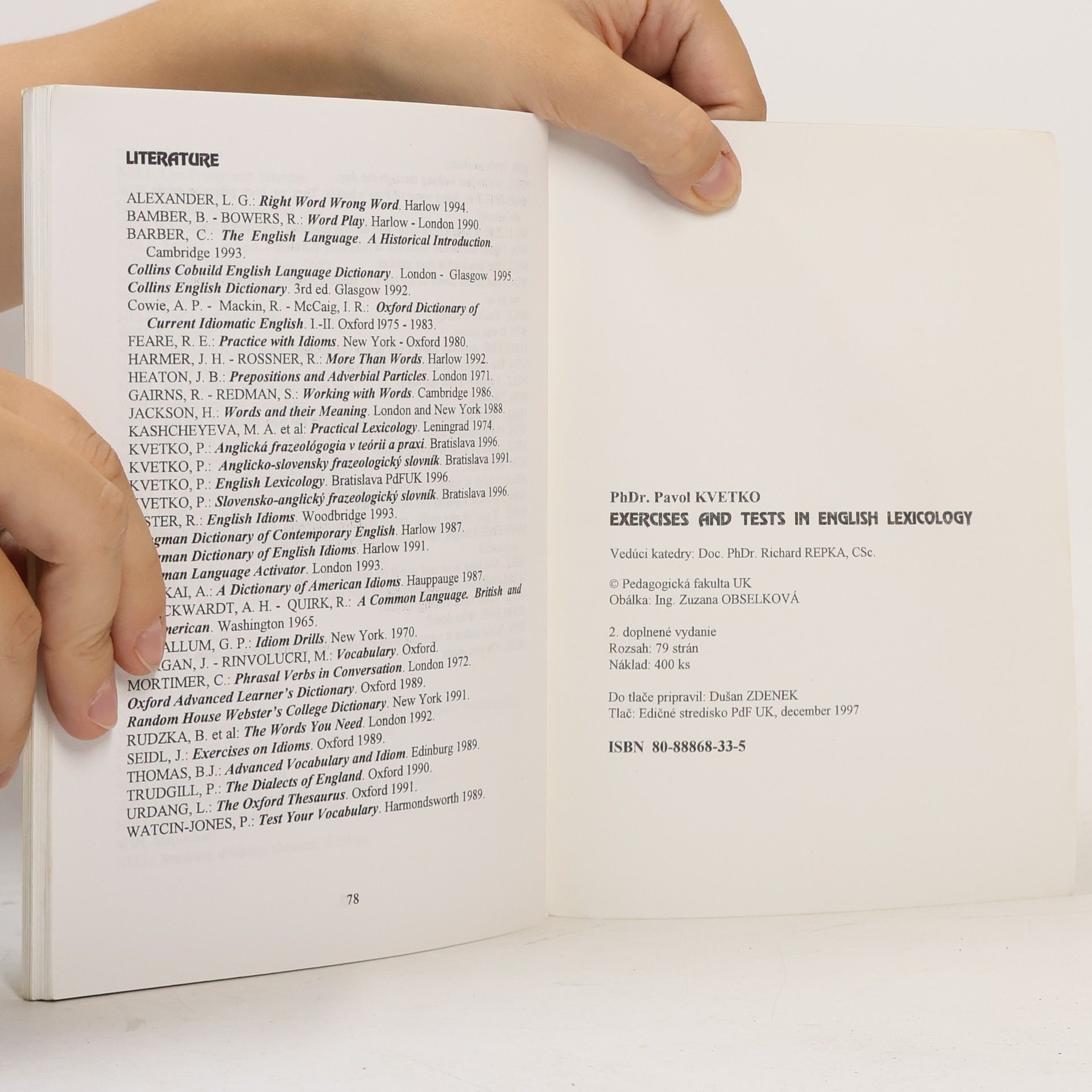 Pavol Kvetko Exercises And Tests In English Lexicology
