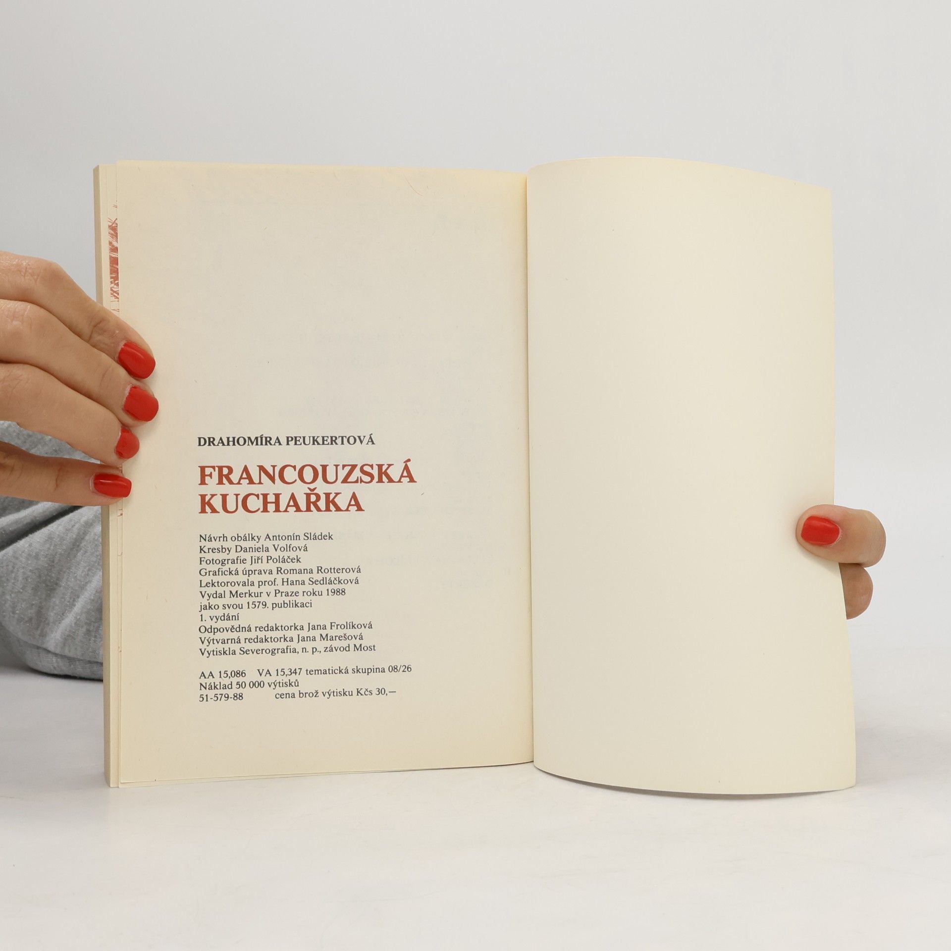 Drahomíra Peukertová Francouzská kuchařka