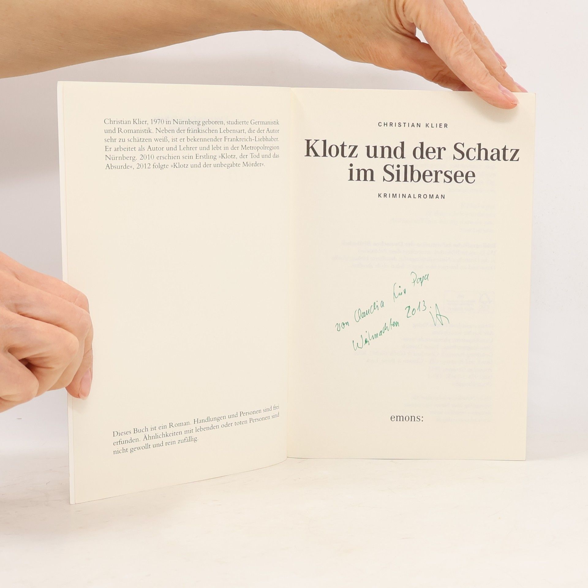 Christian Klier Klotz und der Schatz im Silbersee