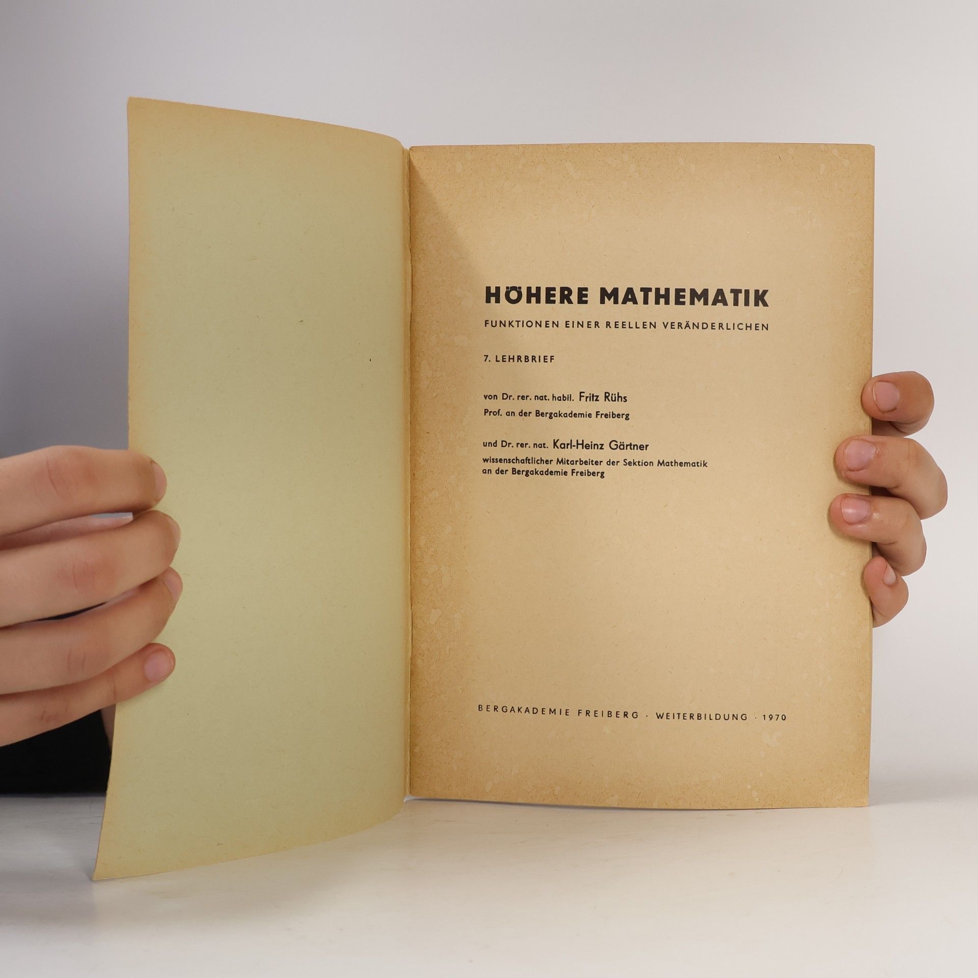 Fritz Rühs Höhere Mathematik 7