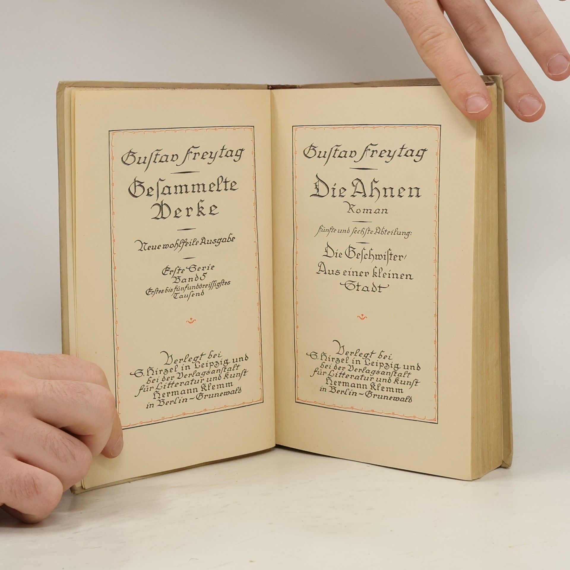 Gustav Freytag Gesammelte Werke 5. Die Ahnen