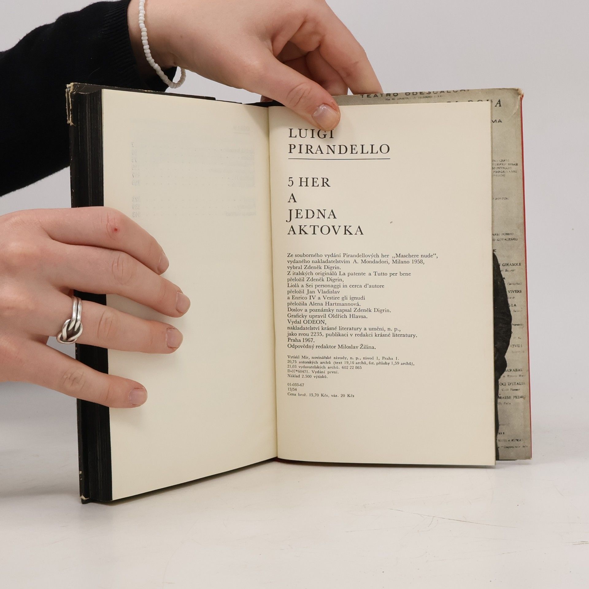 Luigi Pirandello 5 her a jedna aktovka