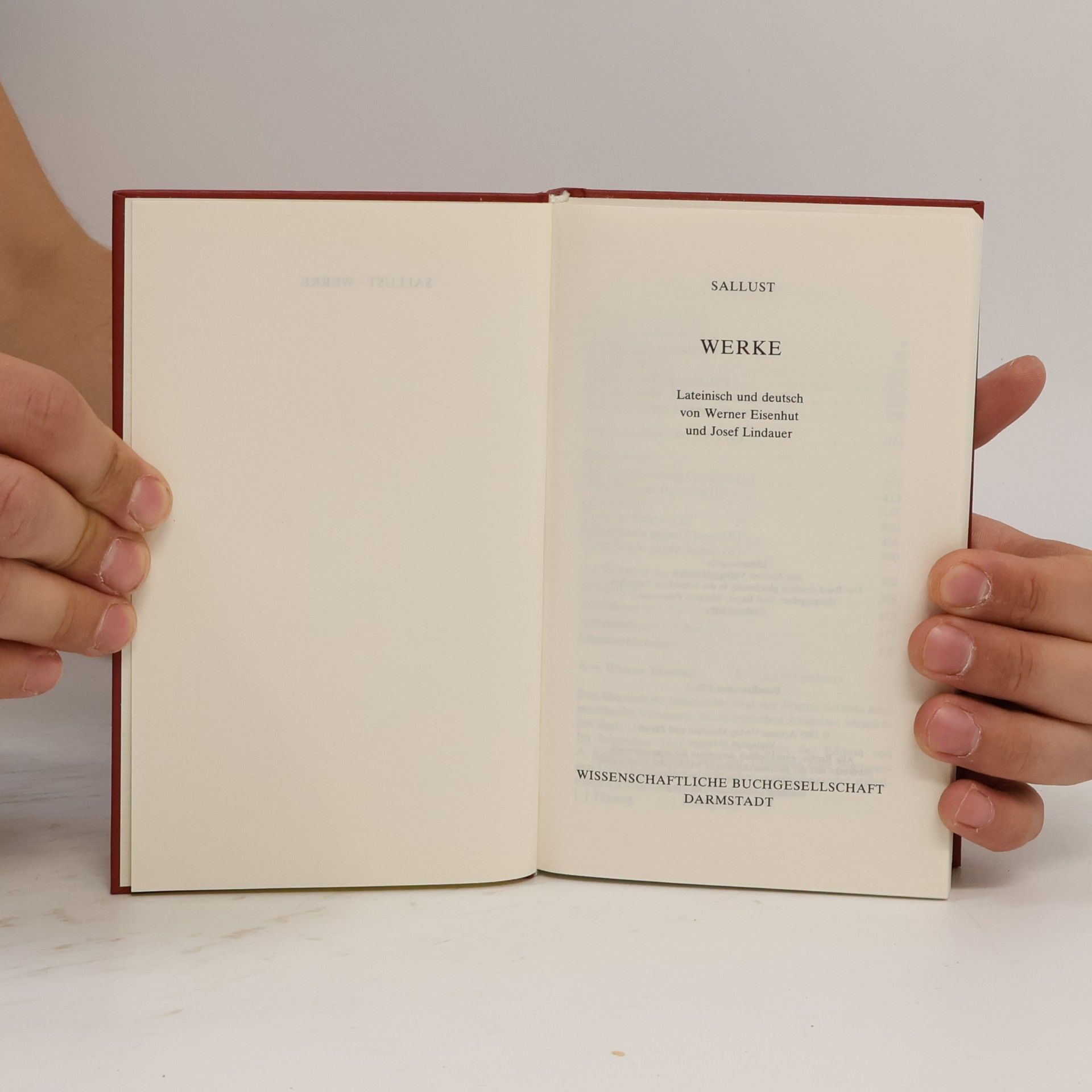 Werner Eisenhut Sallust Werke