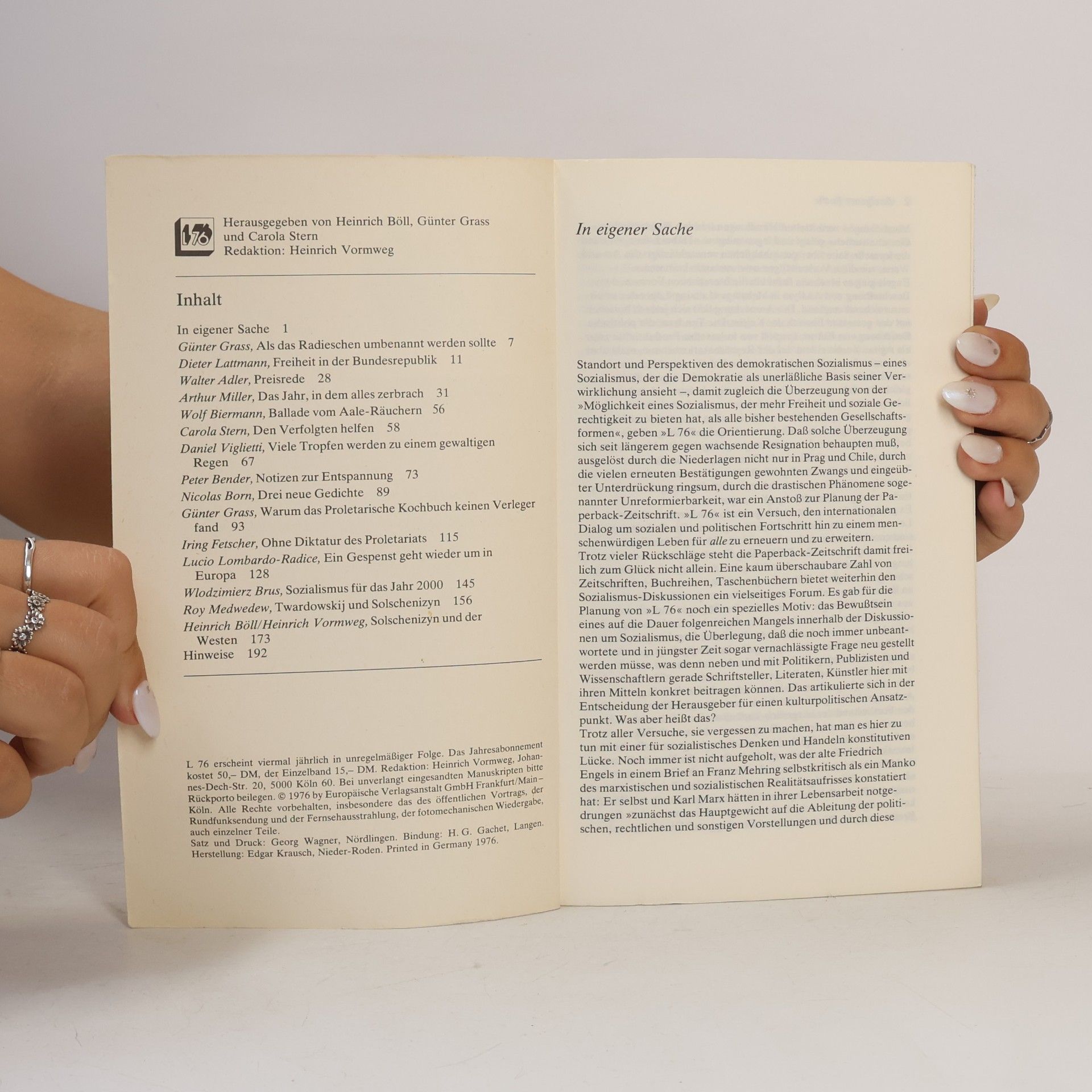 Collectif d'auteurs L 76. Nr. 1