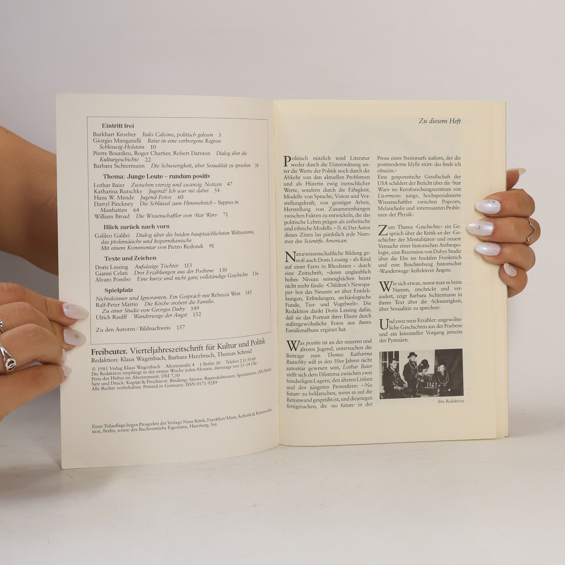 Autorenkollektiv Freibeuter 26. Vierteljahreszeitschrift für Kultur und Politik