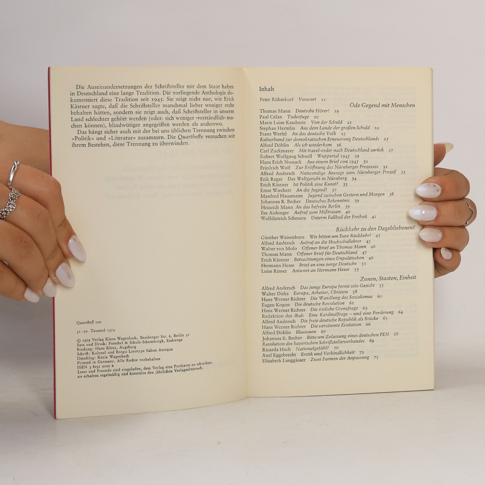 Autorenkollektiv Vaterland, Muttersprache: Deutsche Schriftsteller und ihr Staat seit 1945