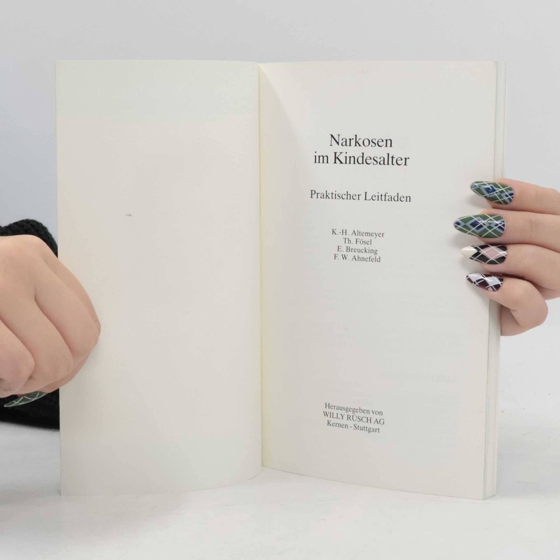 Various authors Narkosen im Kindesalter