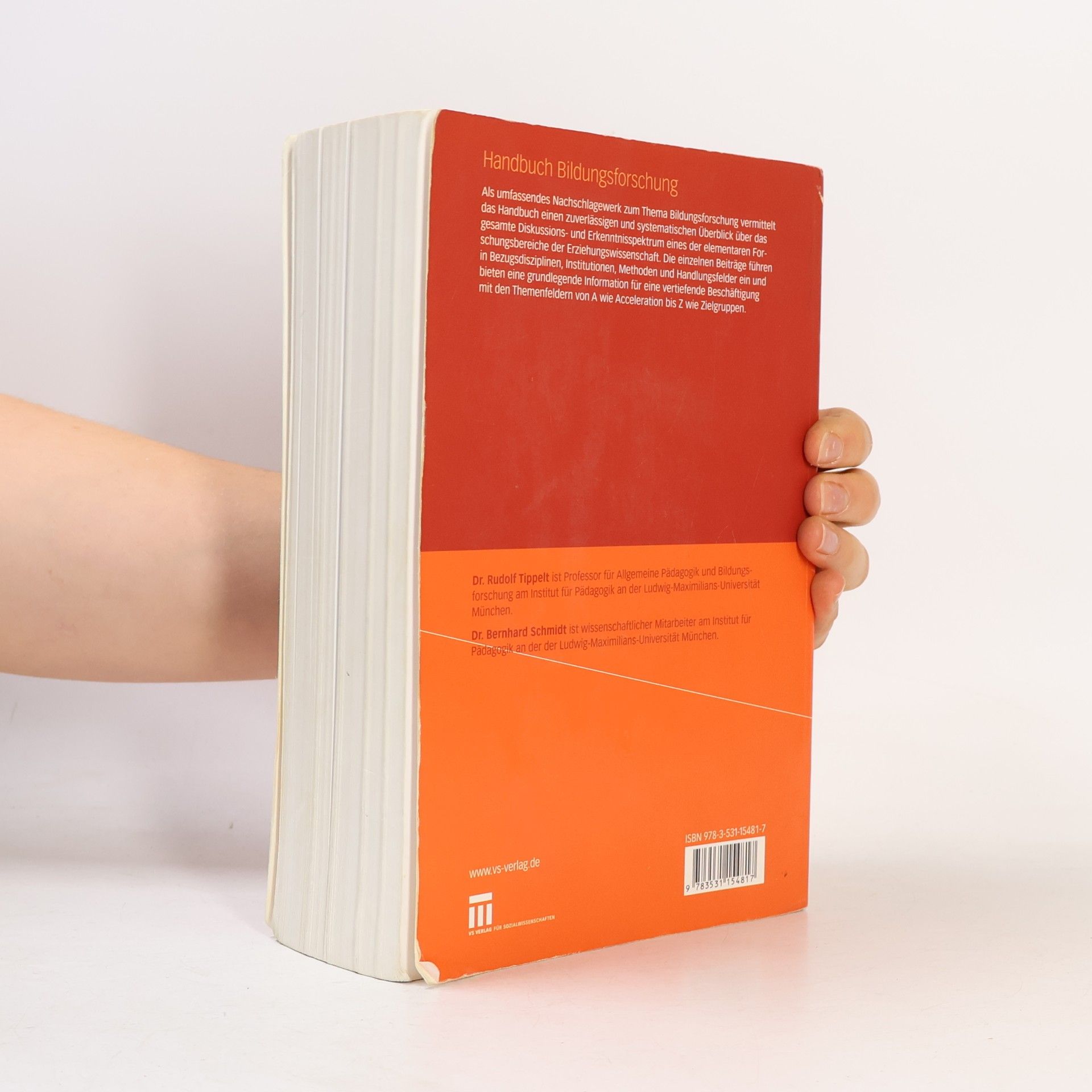 Rudolf Tippelt Handbuch Bildungsforschung