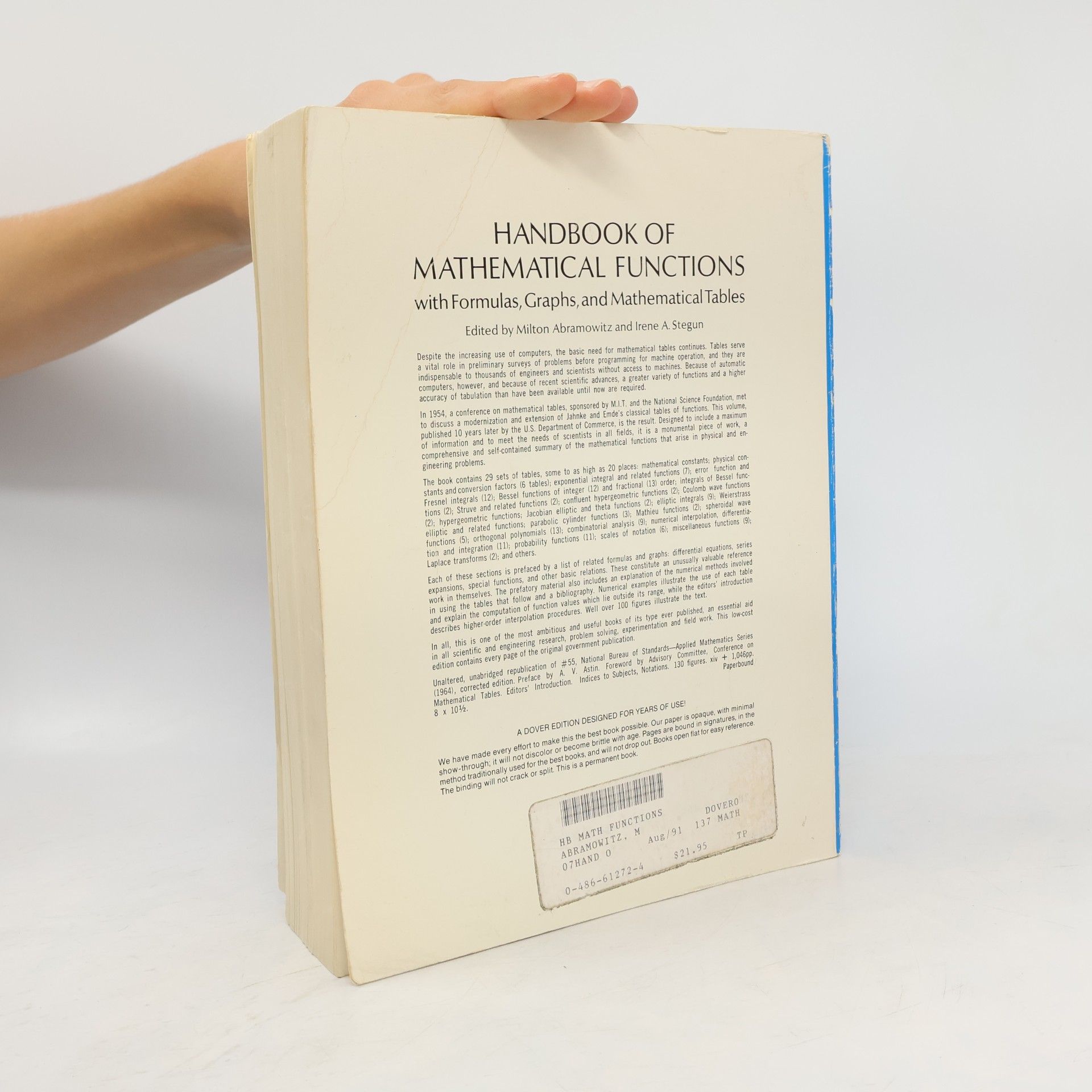 Milton Abramowitz Handbook of Mathematical Functions
