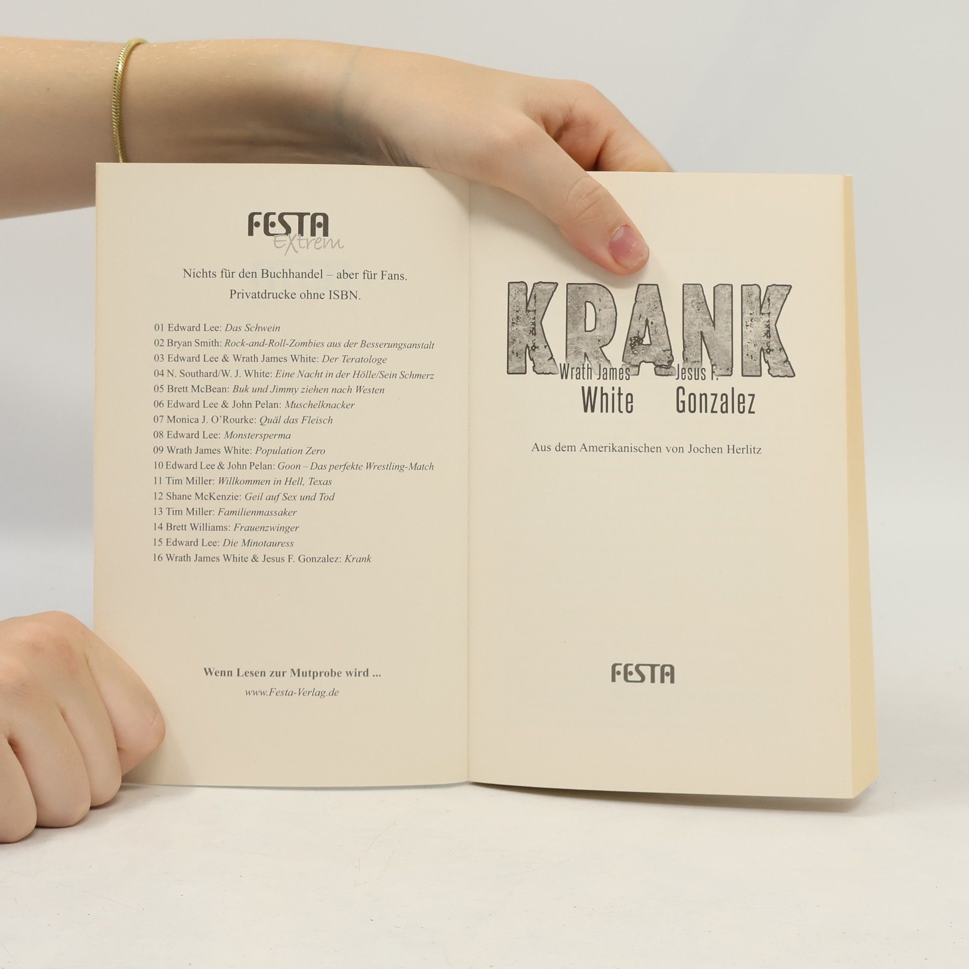 Wrath James White Krank