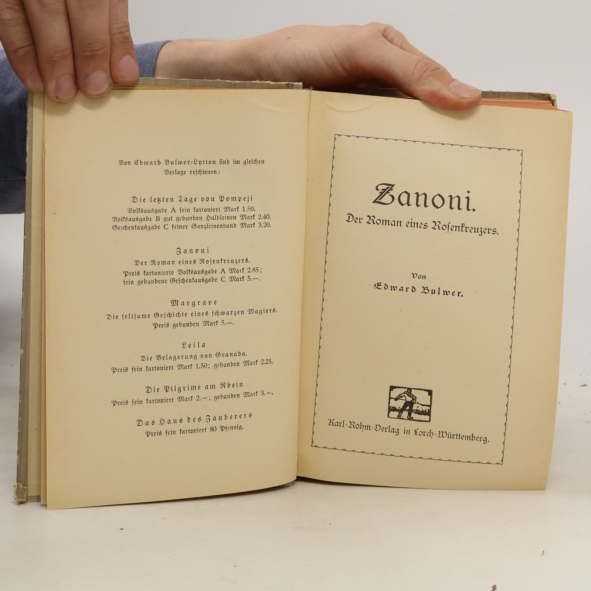 Edward Bulwer-Lytton Zanoni