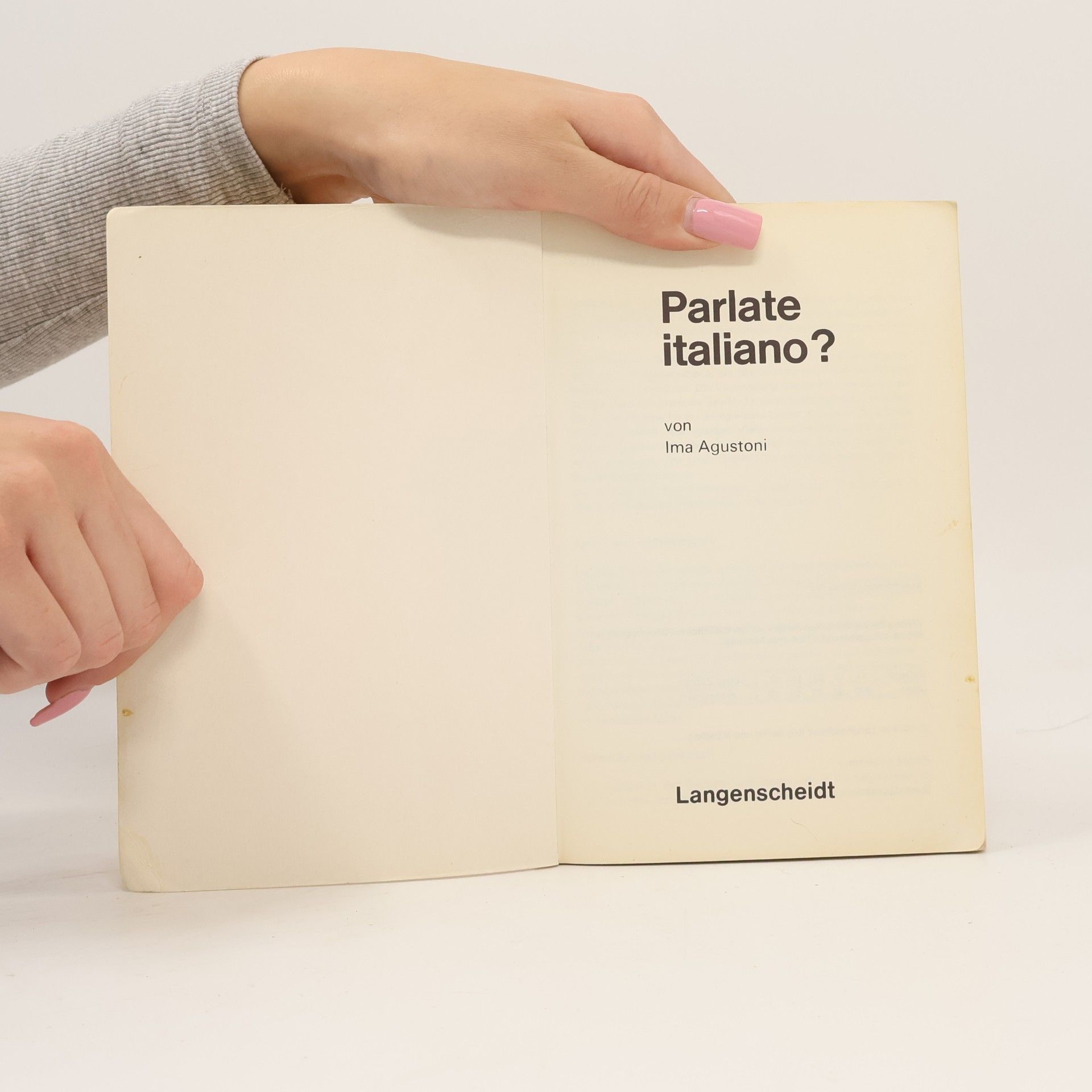 Ima Agustoni Parlate italiano?