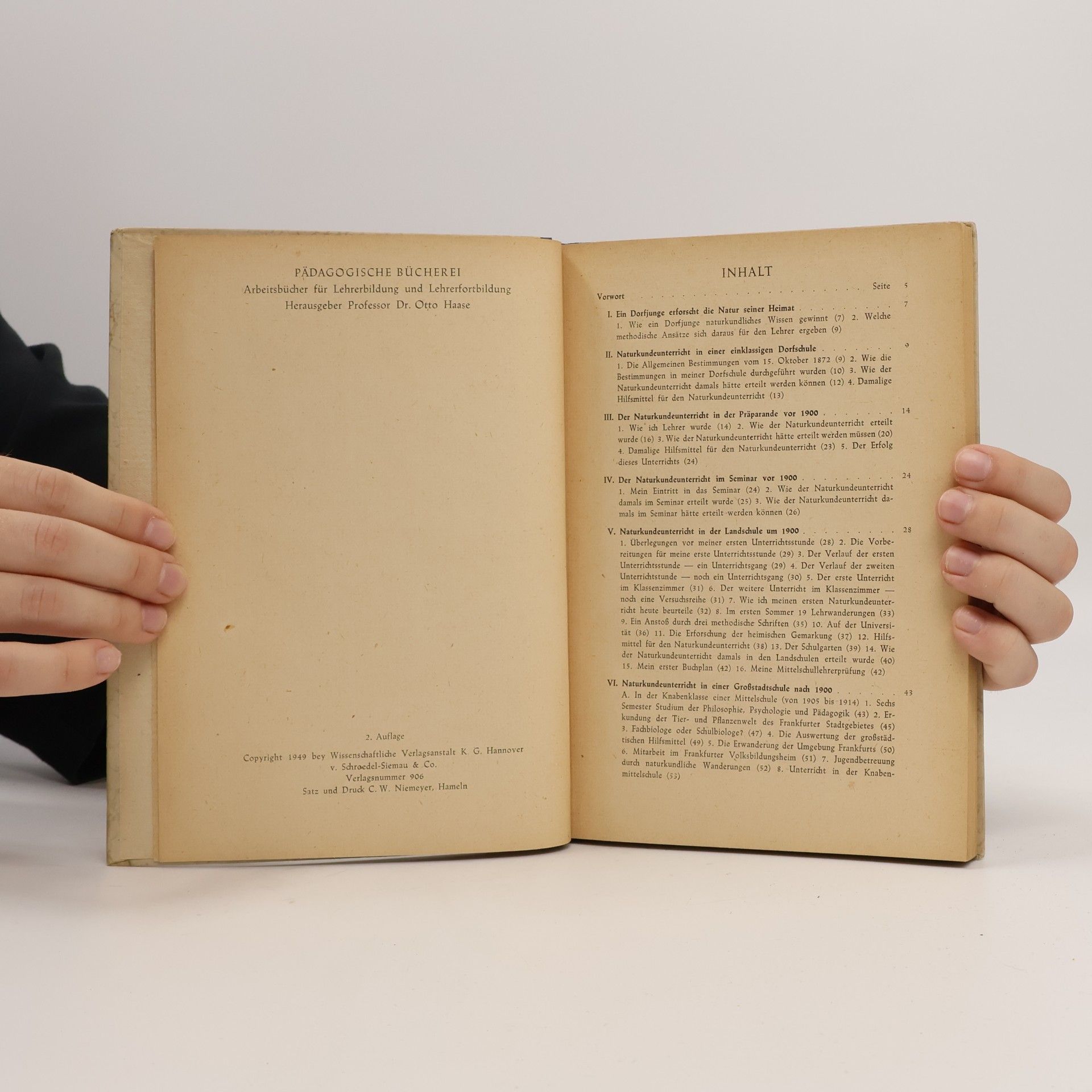 Heinrich Grupe Naturkunde in der Volksschule