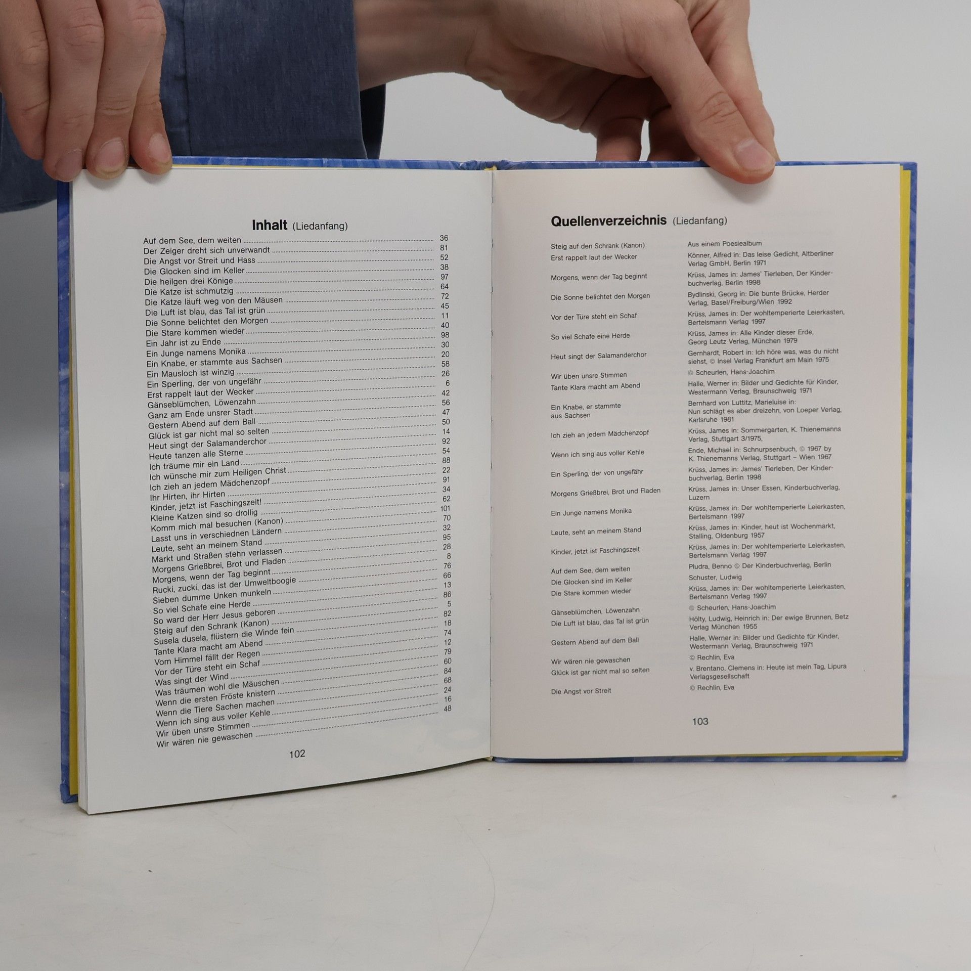 Hans-Joachim Scheurlen Gänseblümchen, Liederbuch