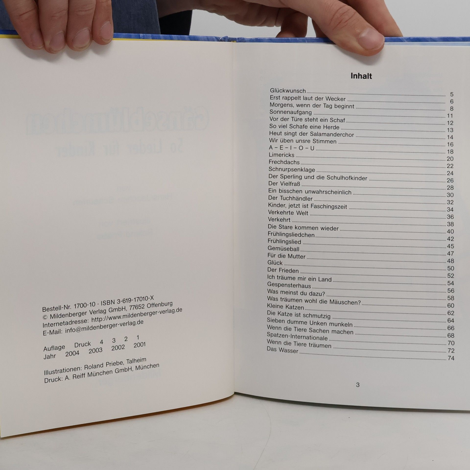 Hans-Joachim Scheurlen Gänseblümchen, Liederbuch