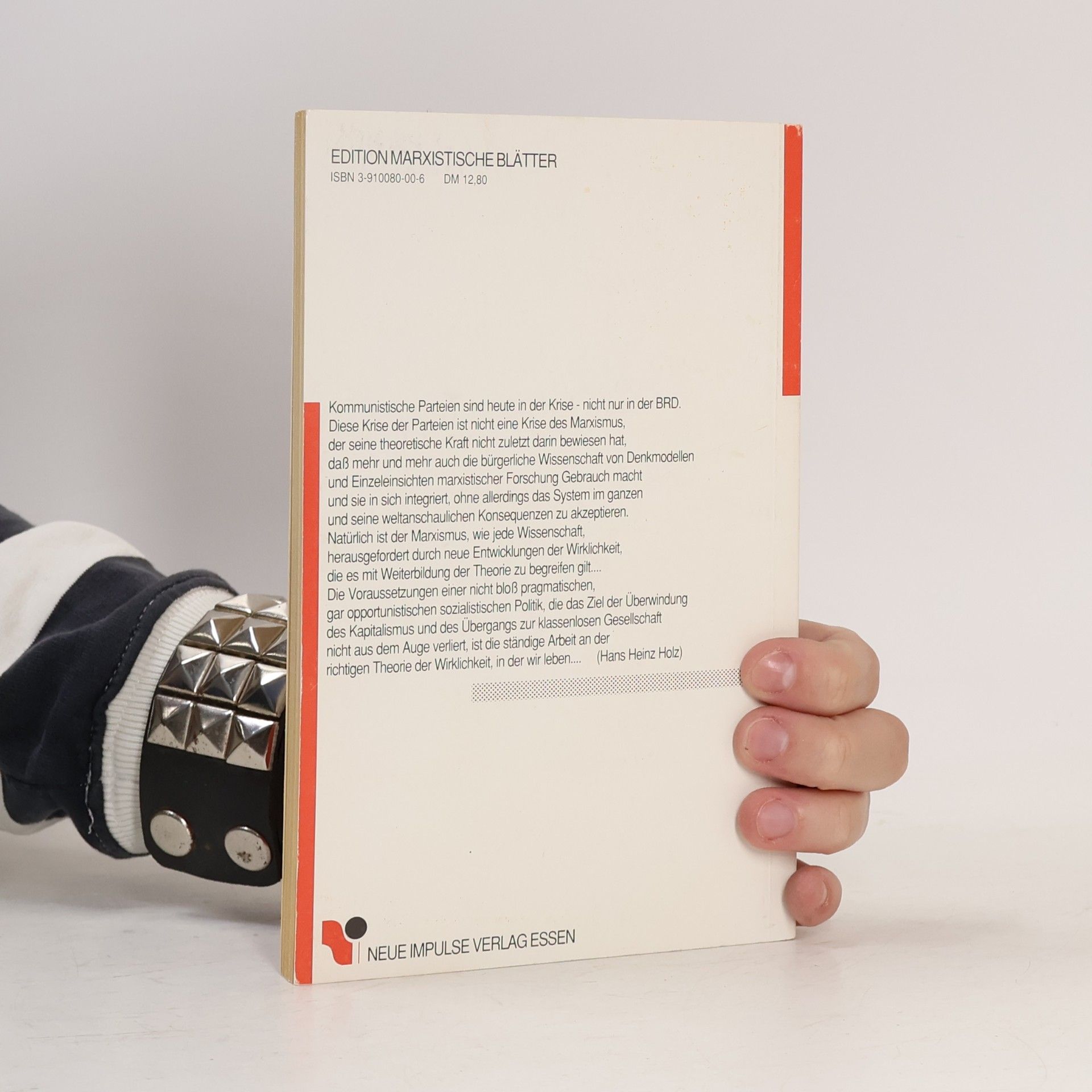 Hans Heinz Holz Niederlage und Zukunft des Sozialismus