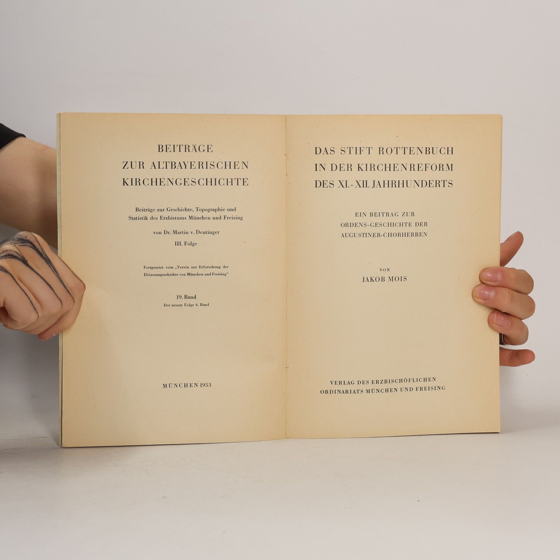 Jakob Mois Das Stift Rottenbuch in der Kirchenreform des XI.-XII Jahrhunderts