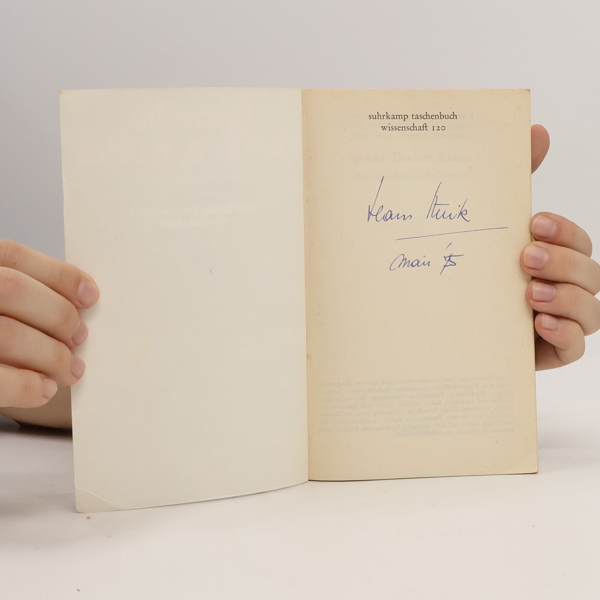 Paul Henle Sprache, Denken, Kultur