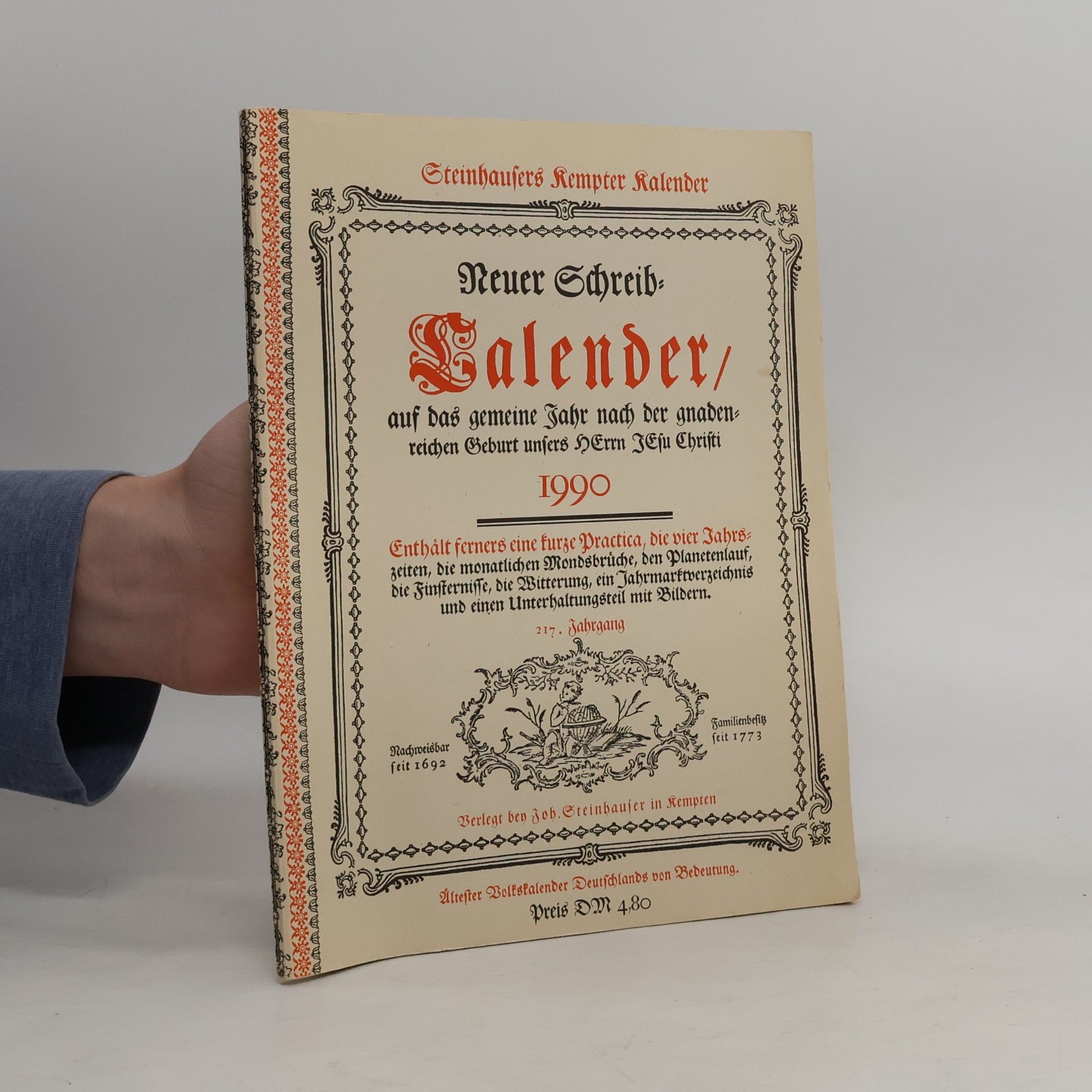 kolektiv Steinhausers Kempter Kalender: Neuer Schreib-Calender 1990