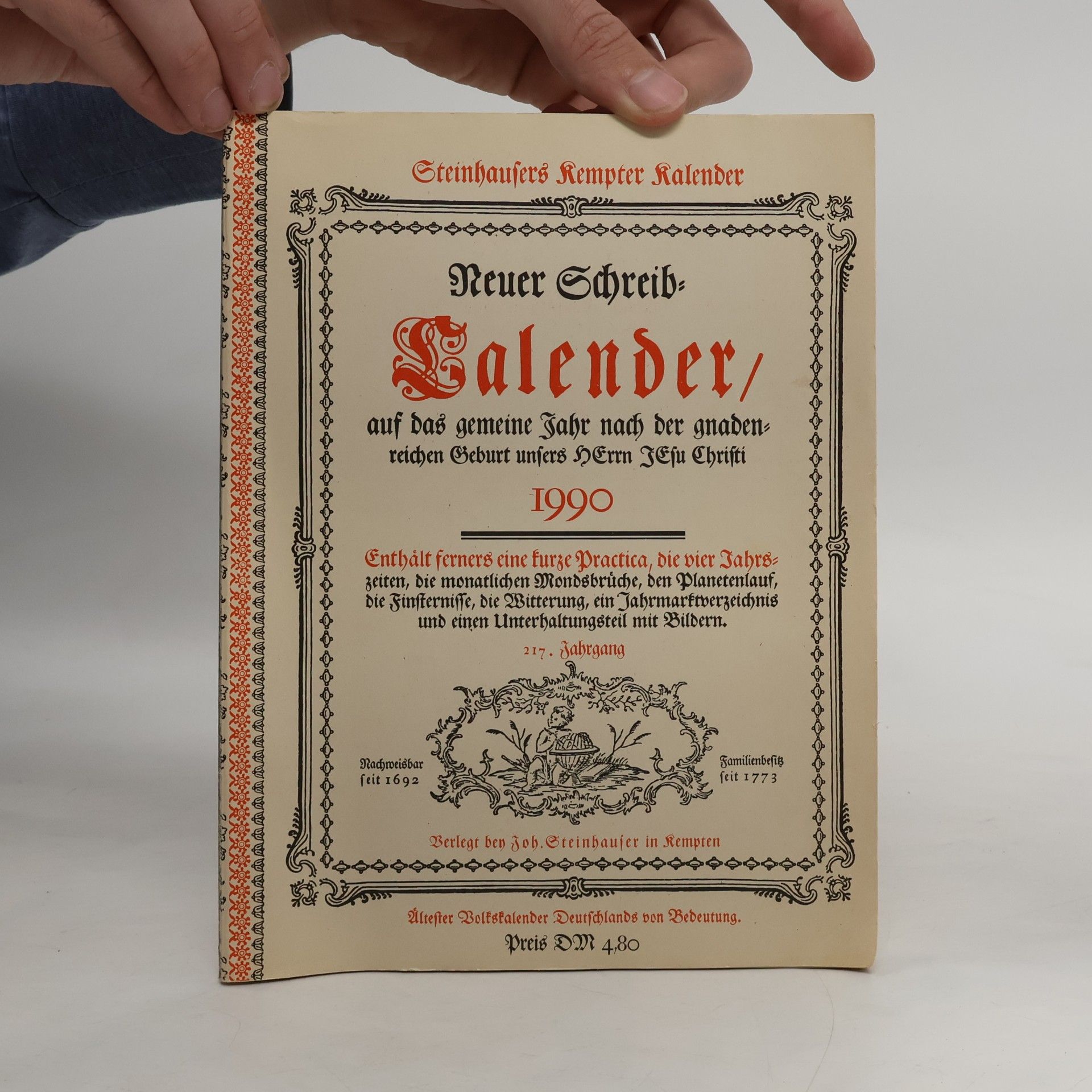 kolektiv Steinhausers Kempter Kalender: Neuer Schreib-Calender 1990