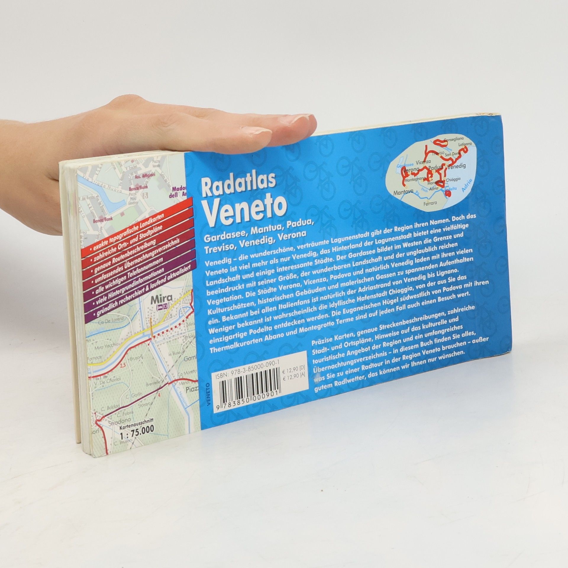 Liz Bijnsdorp Bikeline: Radatlas Veneto - Radtourenbuch und Karte 1:75.000