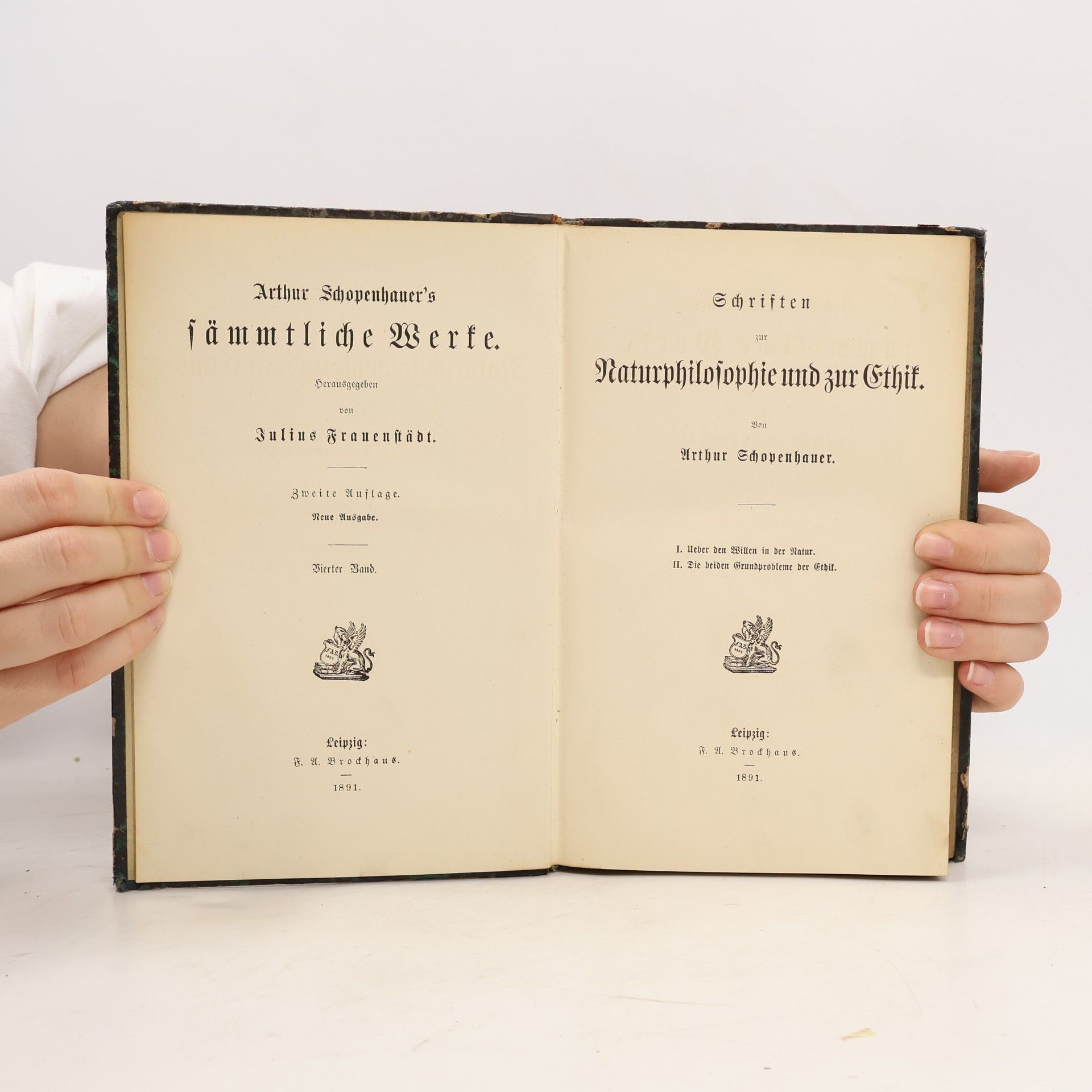 Arthur Schopenhauer Schriften zur Naturphilosophie und zur Ethik