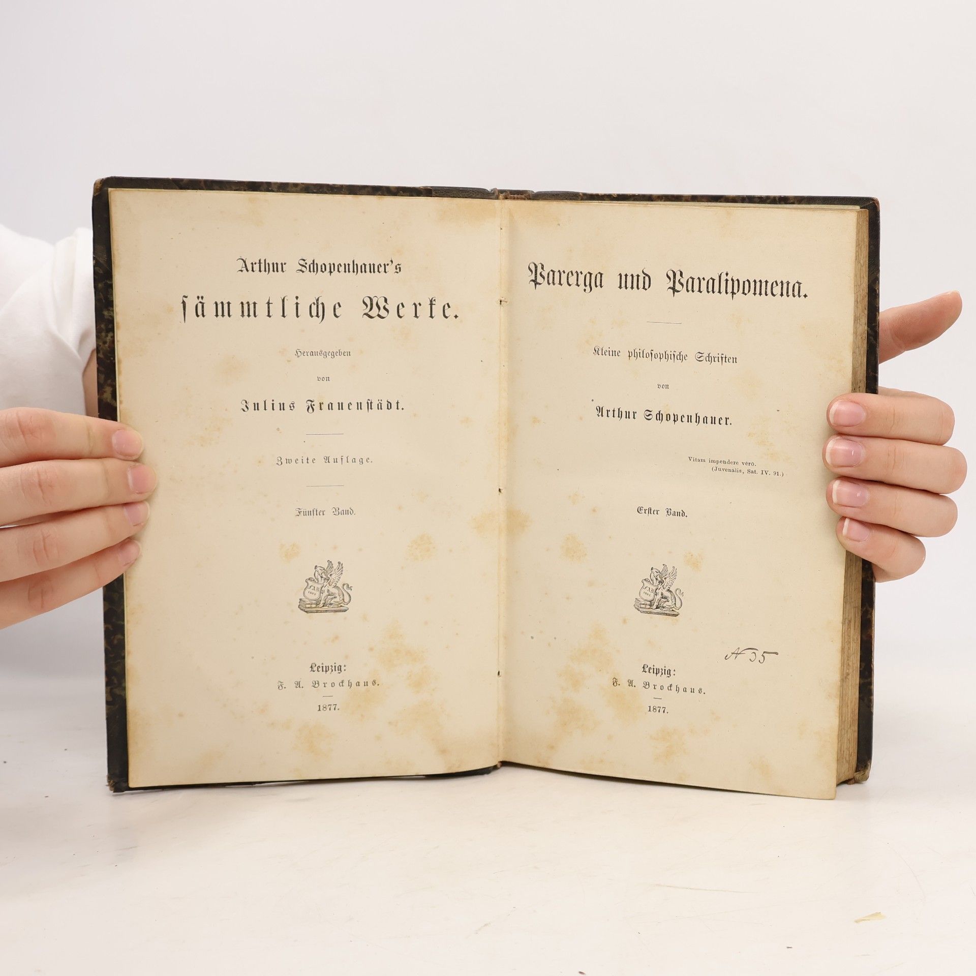 Arthur Schopenhauer Barerga und Baralipomena