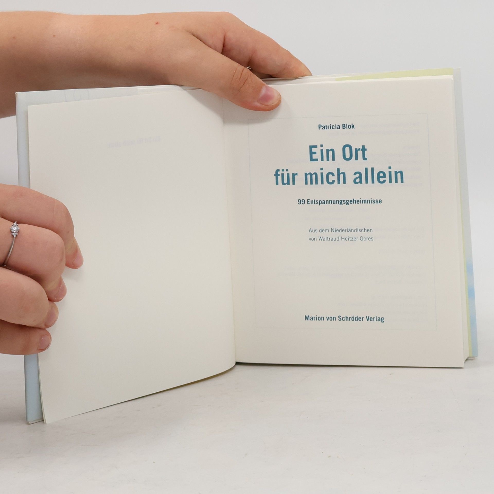 Patricia Blok Ein ort für mich allein, 99 entspannungsgeheimnisse