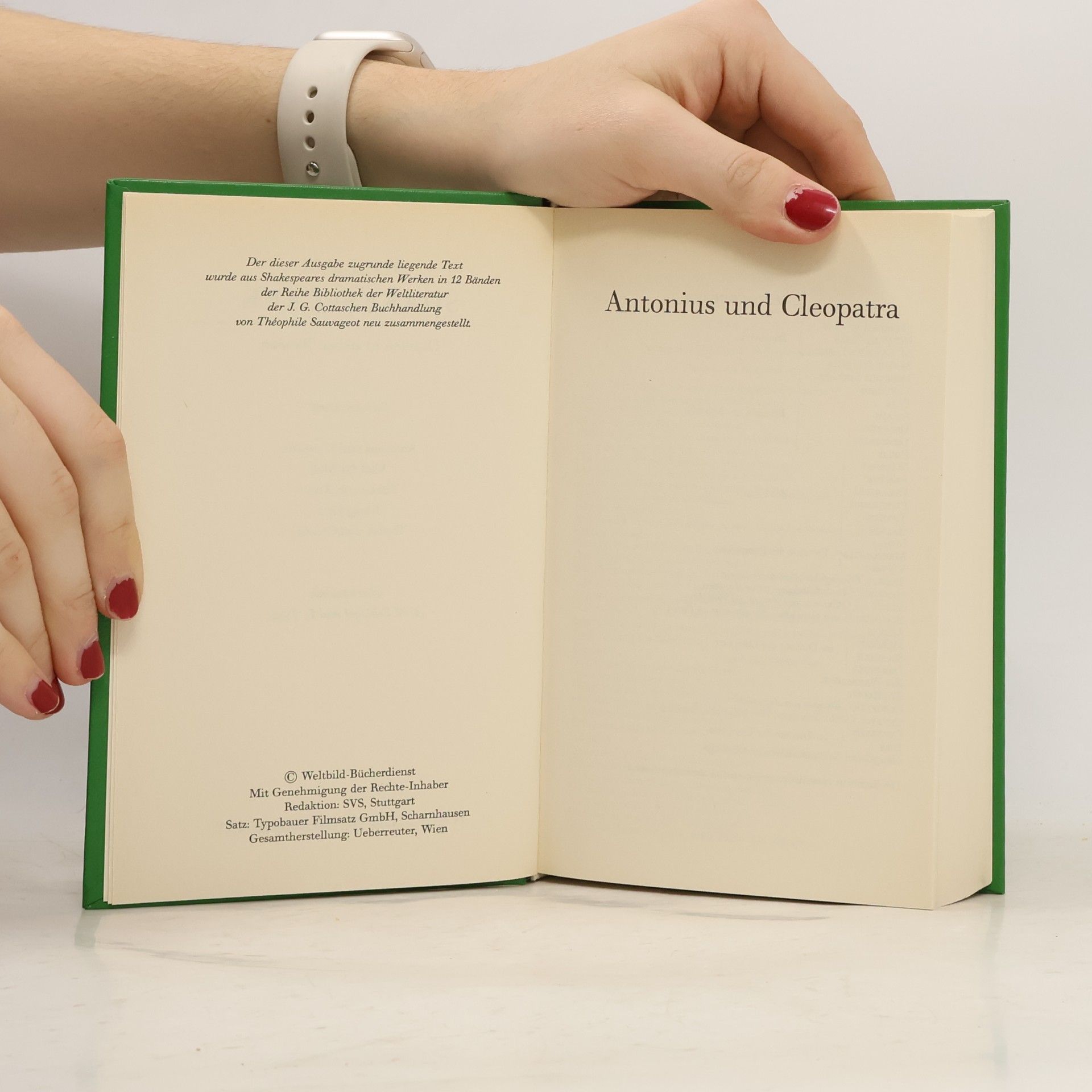William Shakespeare Dramen VI. Antonius und Cleopatra