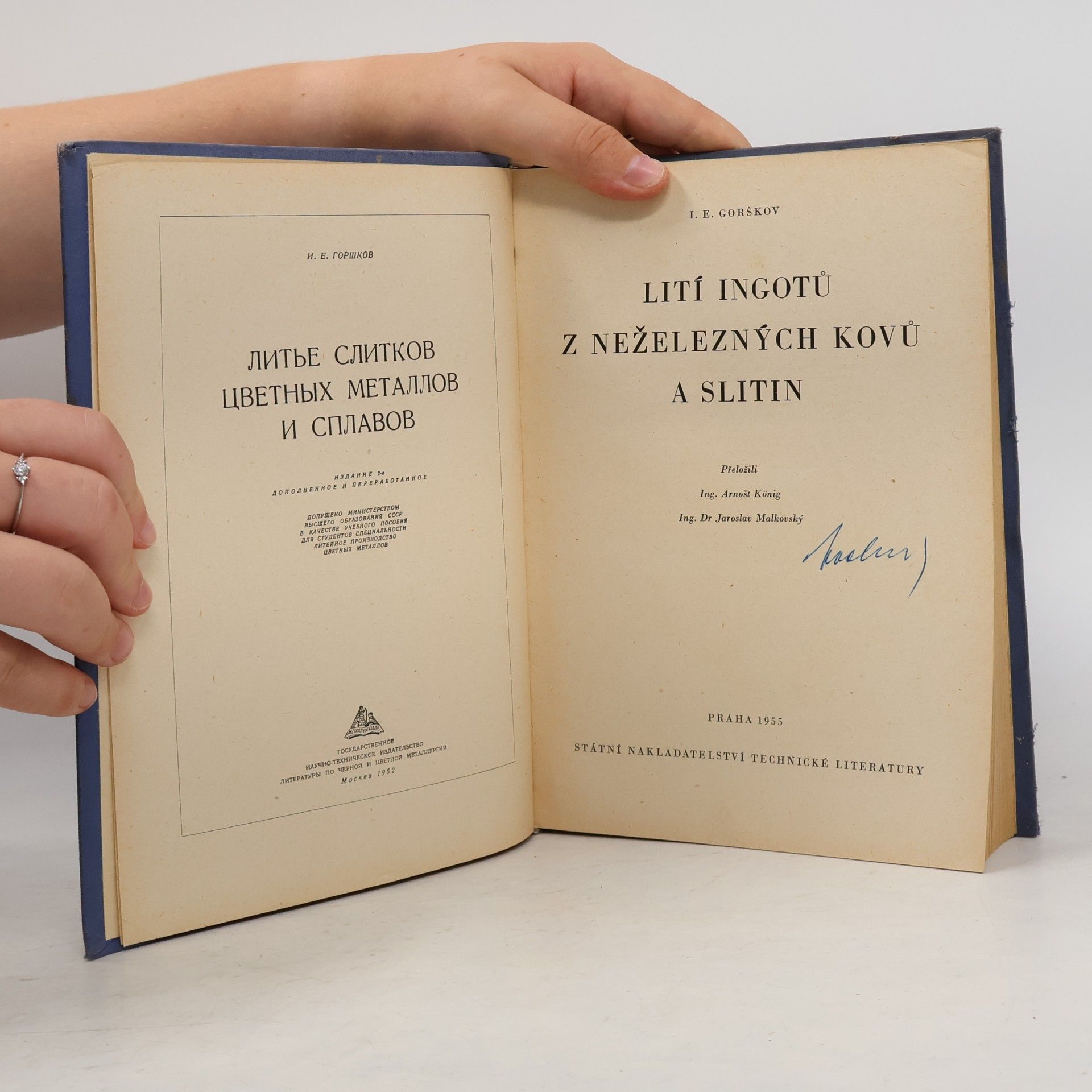 I. Je Gorškov Lití ingotů z neželezných kovů a slitin
