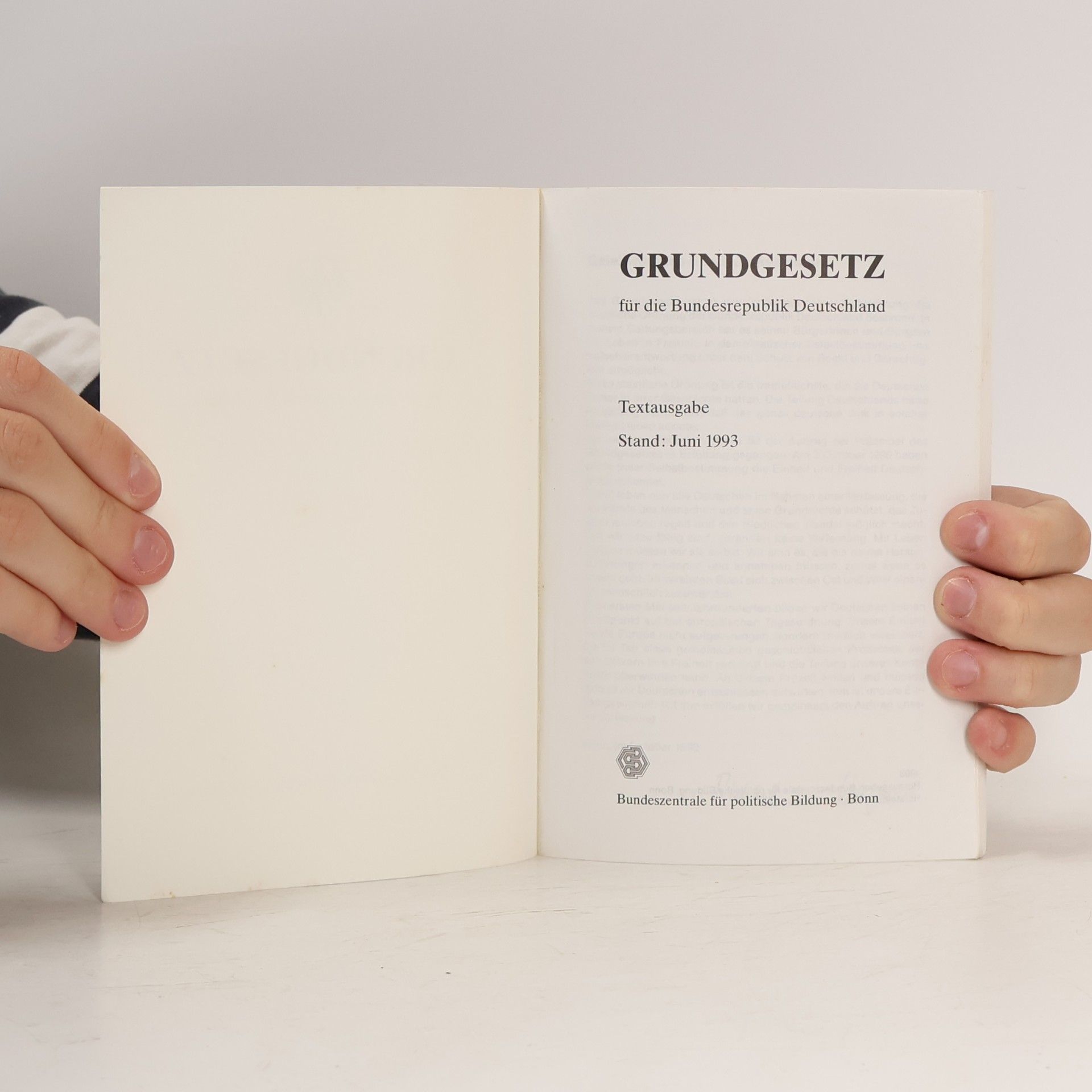 Various authors Grundgesetz für die Bundesrepublik Deutschland