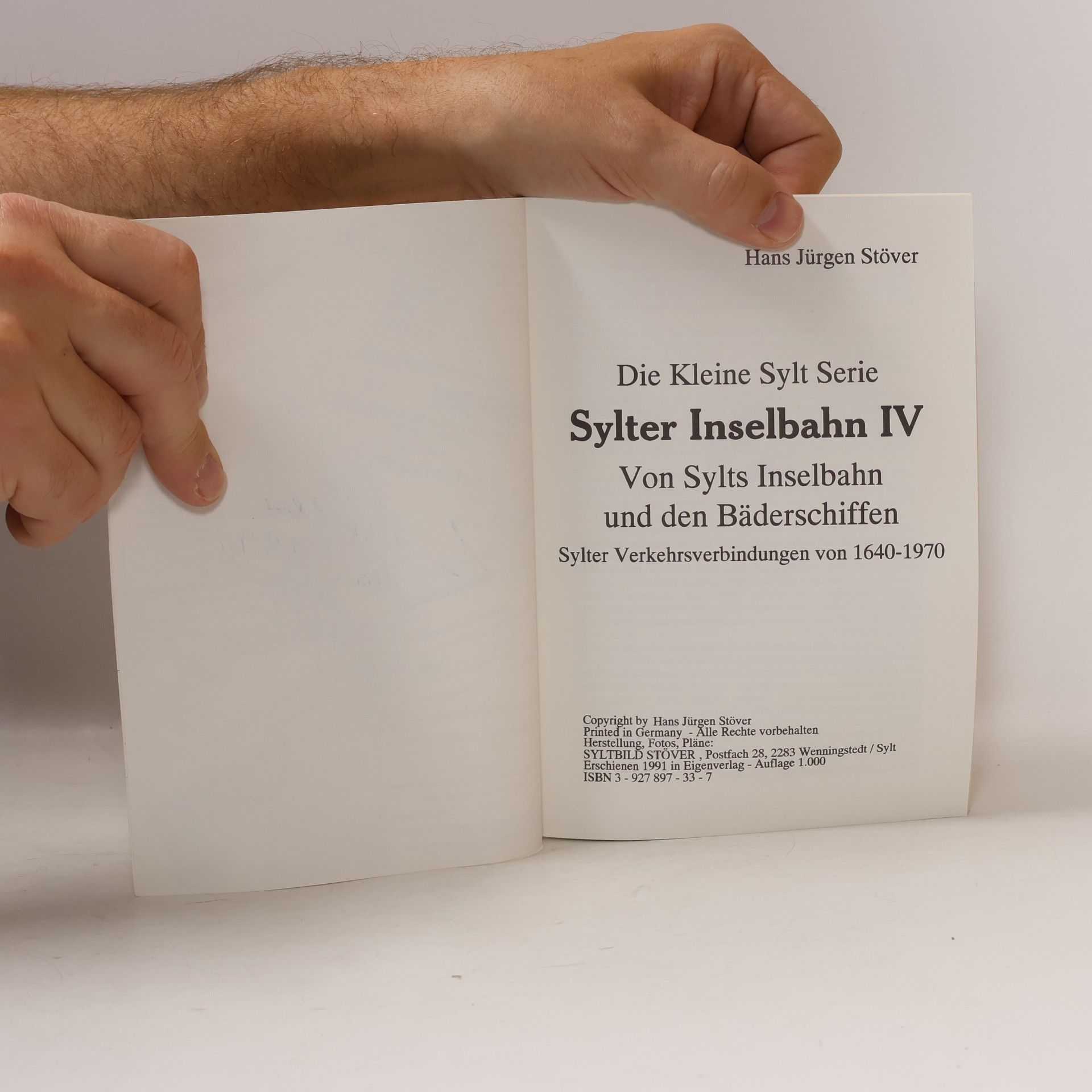 Hans-Jürgen Stöver Von Sylts Inselbahn und den Bäderschiffen. Verkehrswege nach Sylt von 1640 bis heute