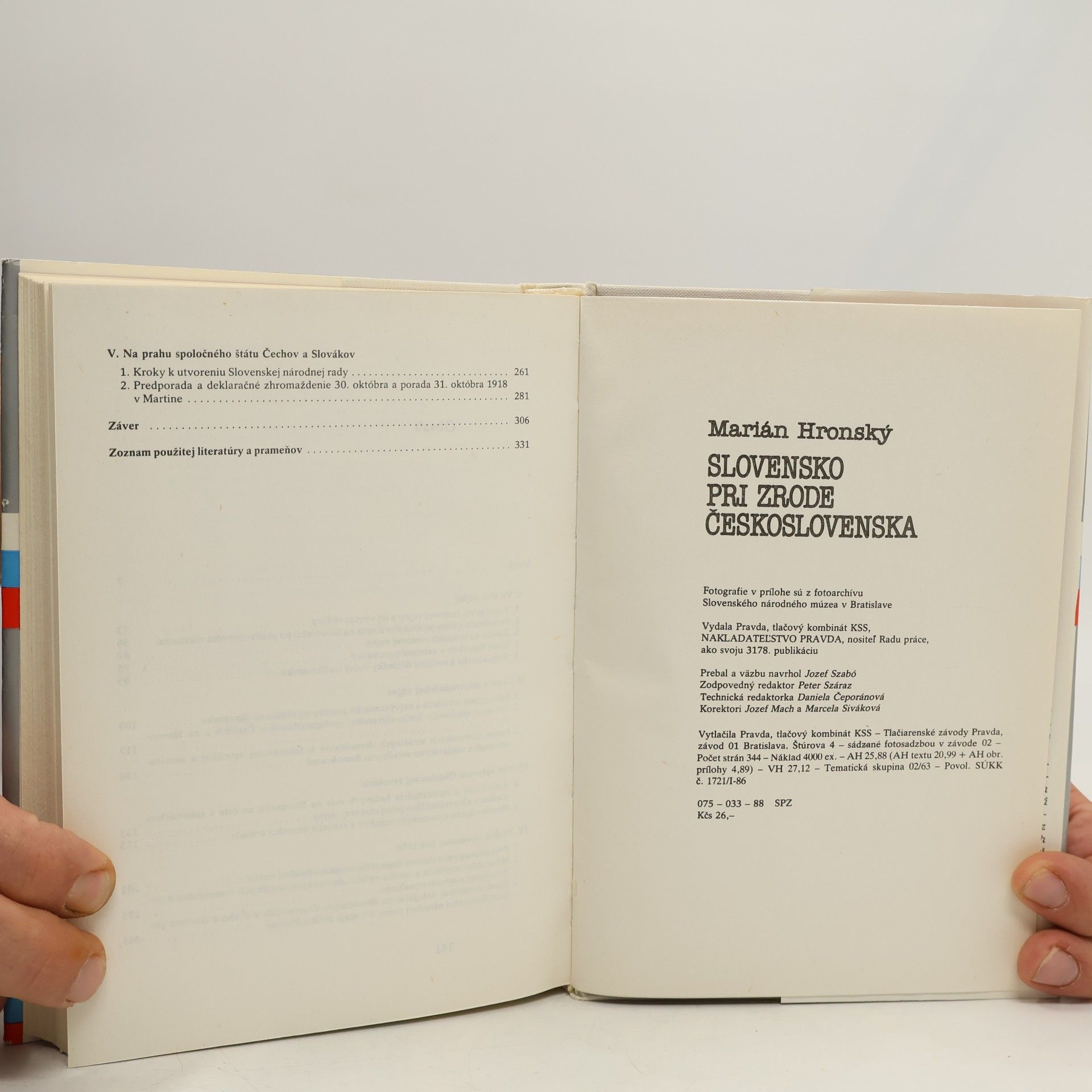 Marián Hronský Slovensko pri zrode Československa